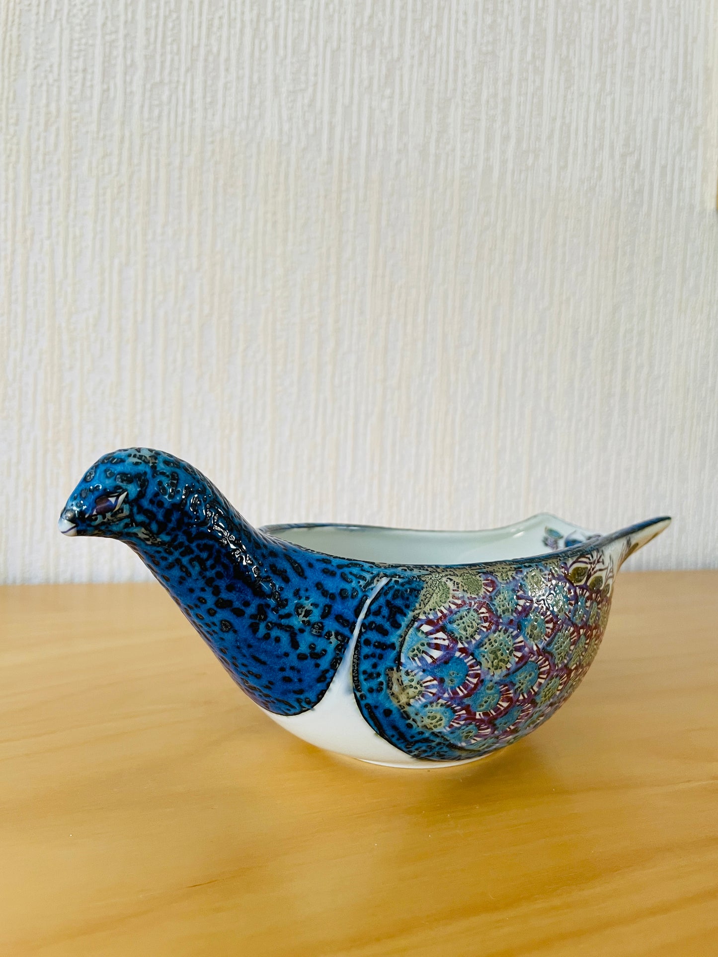 Royal Copenhagen/Royal Copenhagen/Berte Jessen/Berte Jessen/Aluminia/Aluminia/fågel Vas/Peacock Vase