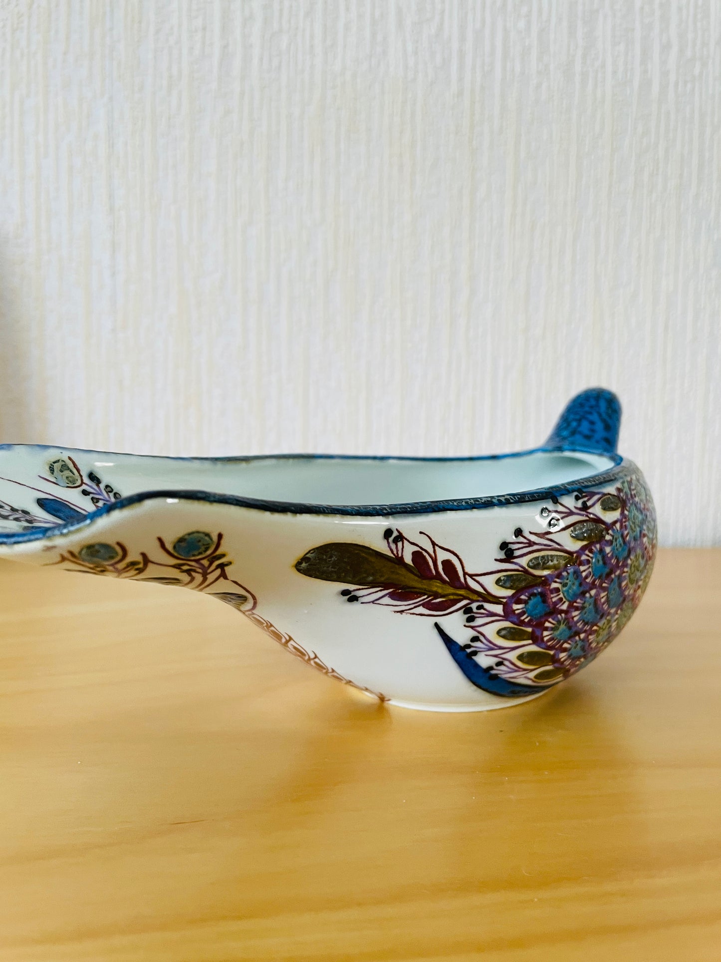 Royal Copenhagen/Royal Copenhagen/Berte Jessen/Berte Jessen/Aluminia/Aluminia/fågel Vas/Peacock Vase