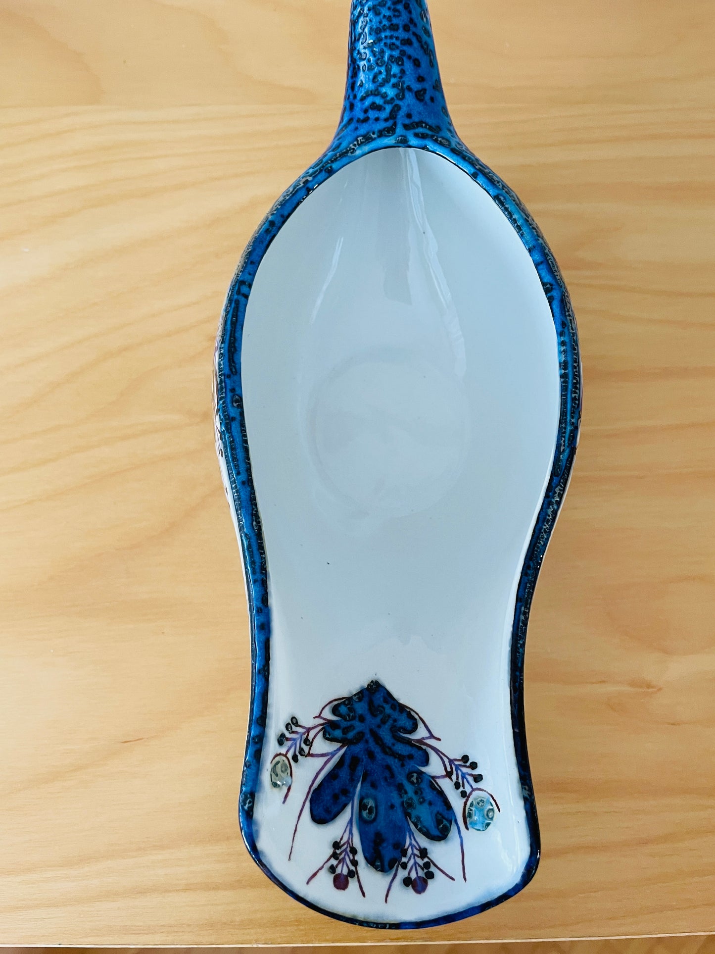 Royal Copenhagen/Royal Copenhagen/Berte Jessen/Berte Jessen/Aluminia/Aluminia/fågel Vas/Peacock Vase