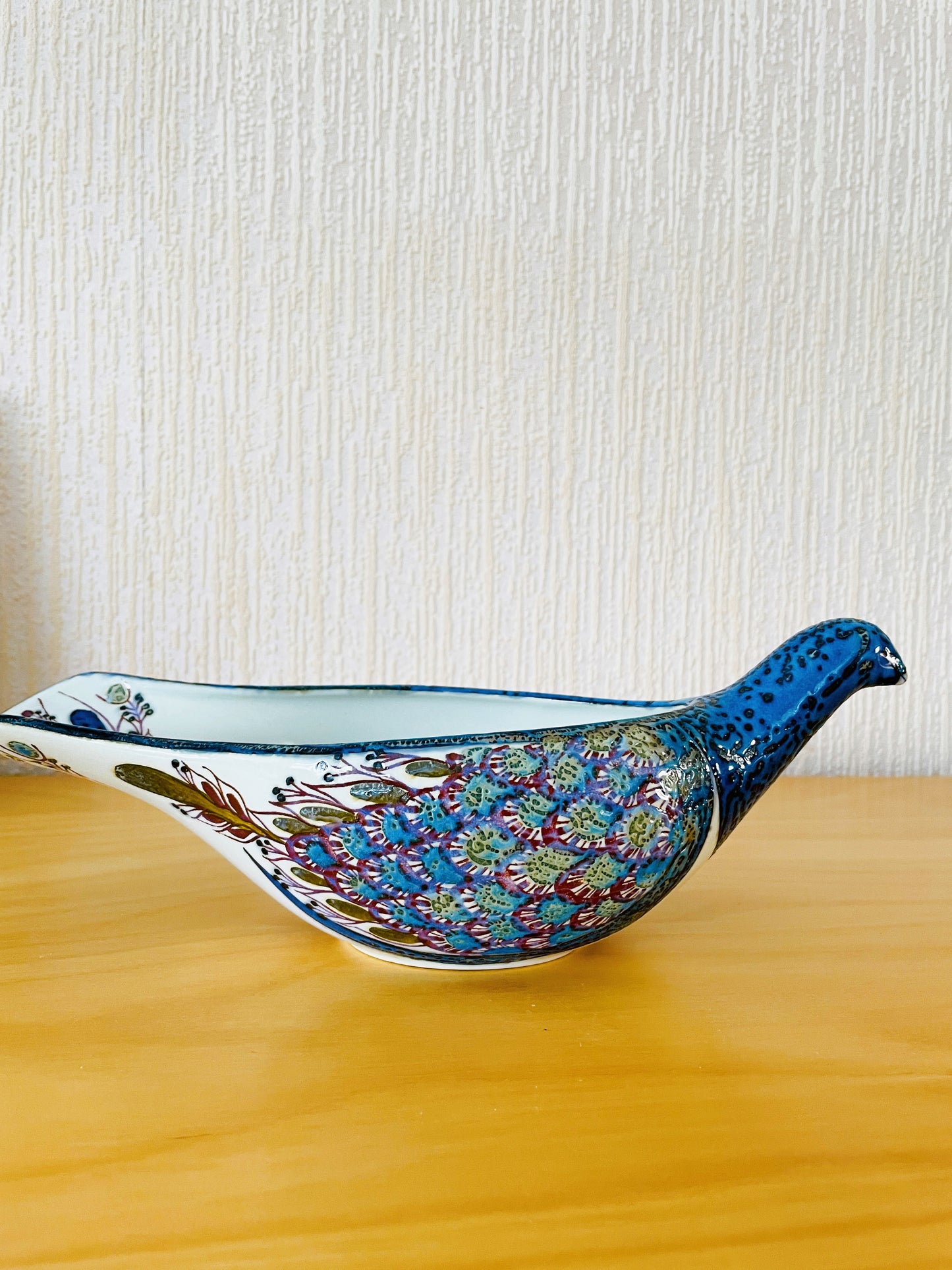 Royal Copenhagen/Royal Copenhagen/Berte Jessen/Berte Jessen/Aluminia/Aluminia/fågel Vas/Peacock Vase