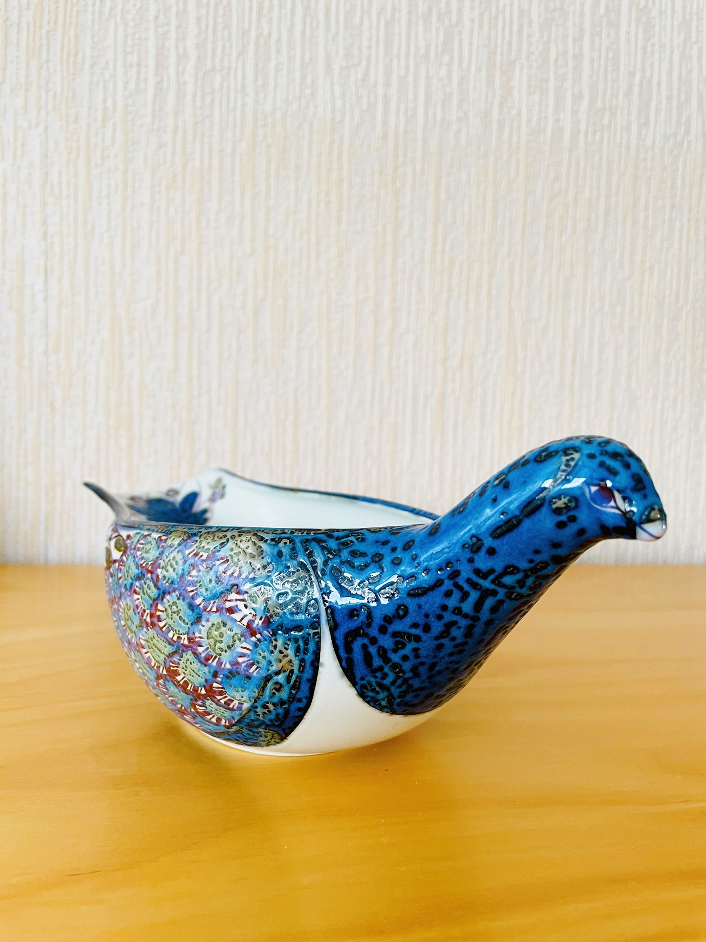 Royal Copenhagen/Royal Copenhagen/Berte Jessen/Berte Jessen/Aluminia/Aluminia/fågel Vas/Peacock Vase