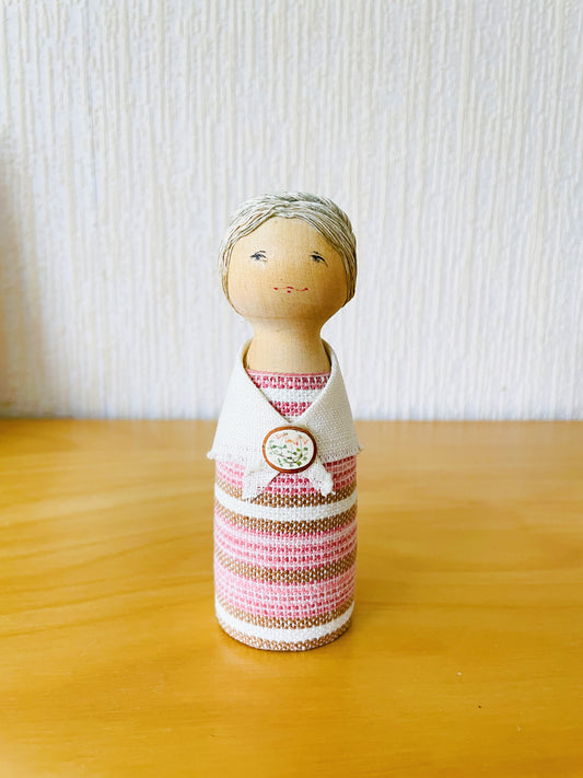 Svensk Hemslöjd/北欧手工芸/木製/こけし人形/Linnea/リネアちゃん