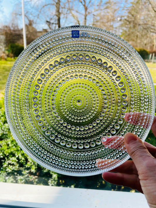 Arabia/アラビア/Nuutajärvi/ヌータヤルヴィ/Kastehelmi/カステヘルミ/プレート/17cm/クリア