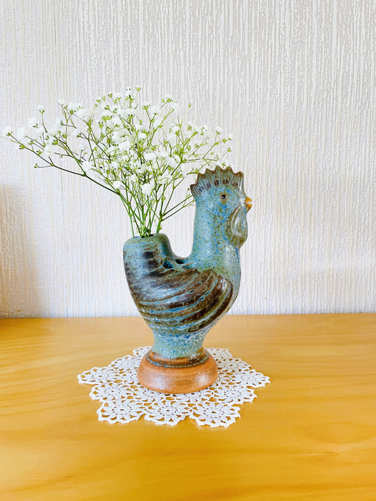 Rutebo Leksand / Chicken Flower Vase / Green x Blue