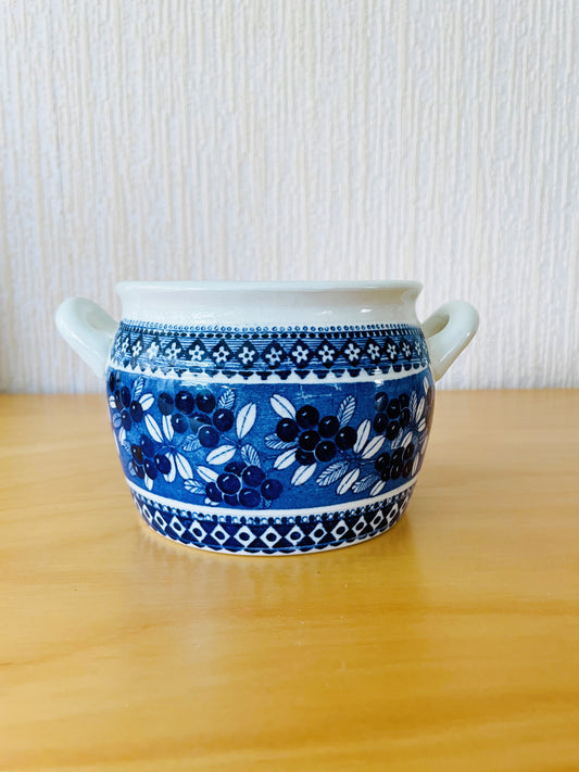 Arabia/アラビア/Raija Uosikkisen/ライヤ.ウオシッキネン/ジャムポット/フラワーベース/ブルーベリーの模様