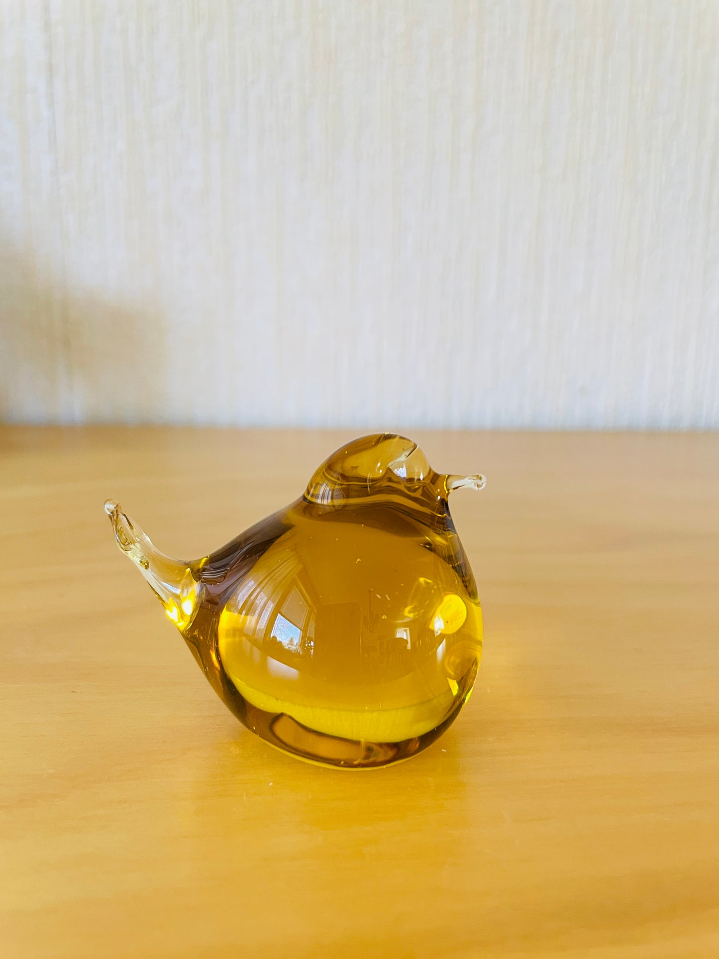 Lindhammar Glas/Lindhammar glasbruk/Glassfågelobjekt/Gulaktig bärnsten