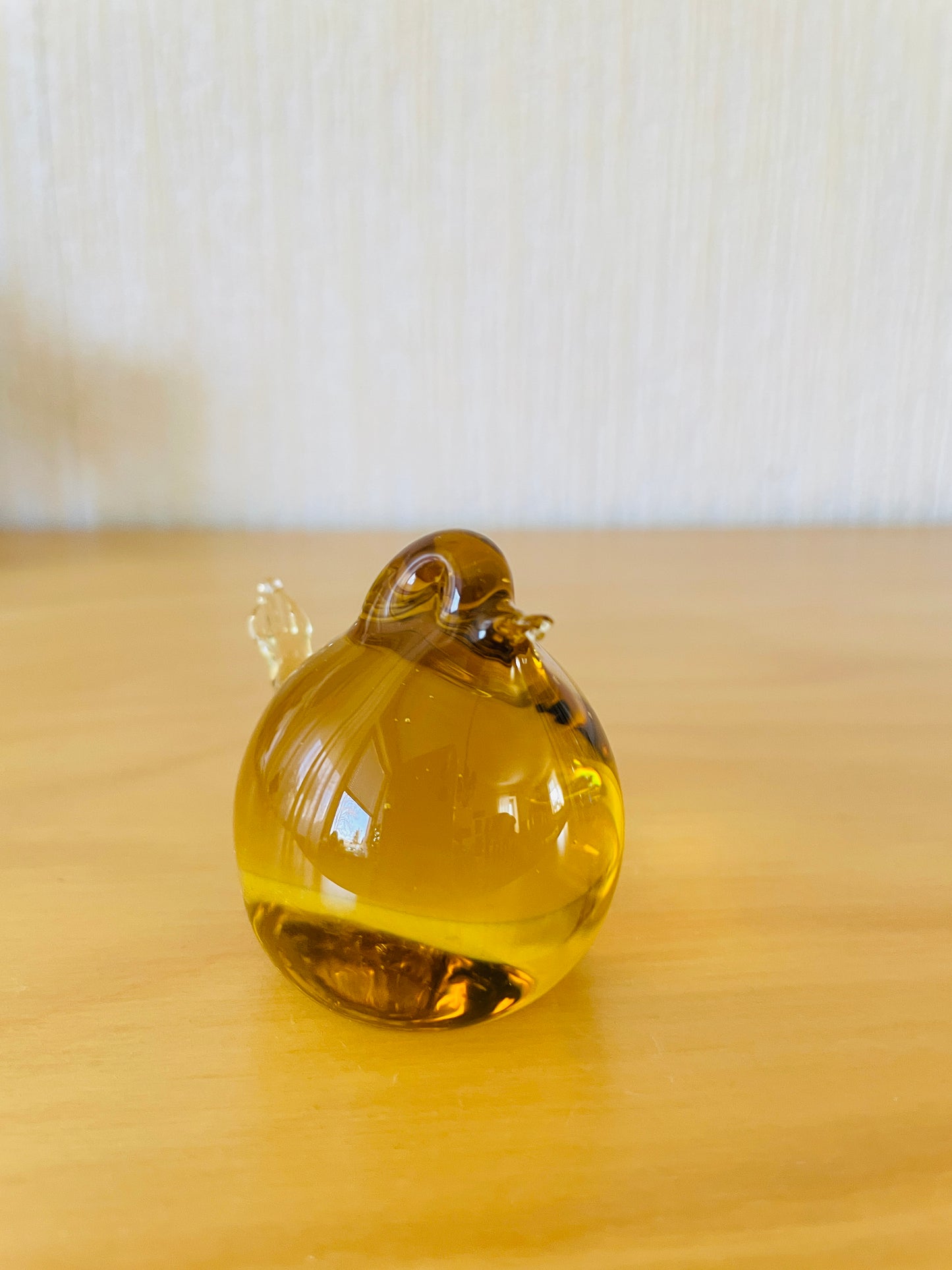 Lindhammar Glas/Lindhammar glasbruk/Glassfågelobjekt/Gulaktig bärnsten