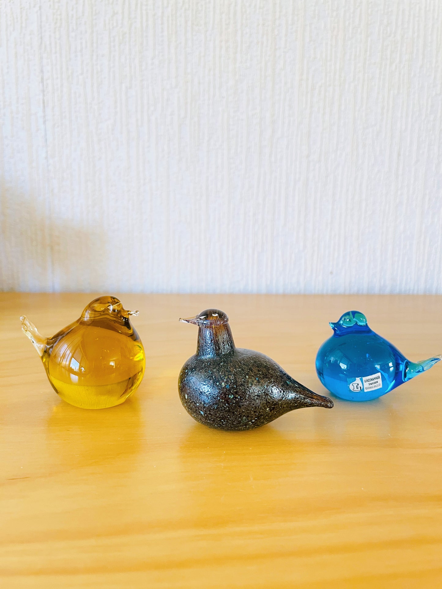 Lindhammar Glas/Lindhammar glasbruk/Glassfågelobjekt/Gulaktig bärnsten