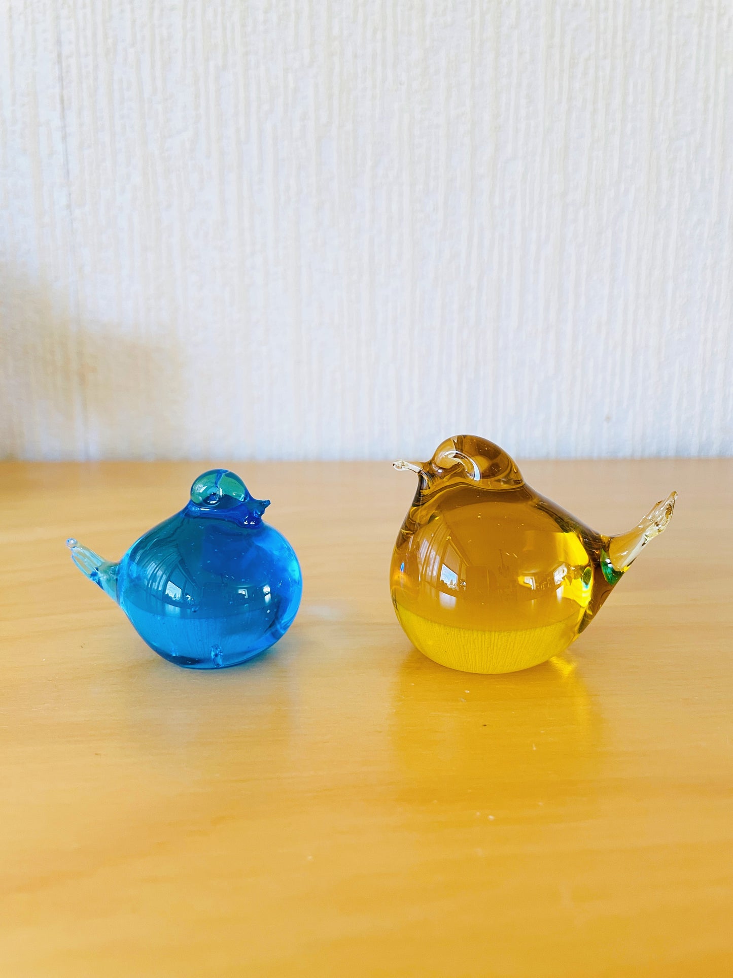 Lindhammar Glas/リンドハンマー ガラス工房/ガラスの小鳥のオブジェ/スカイブルー