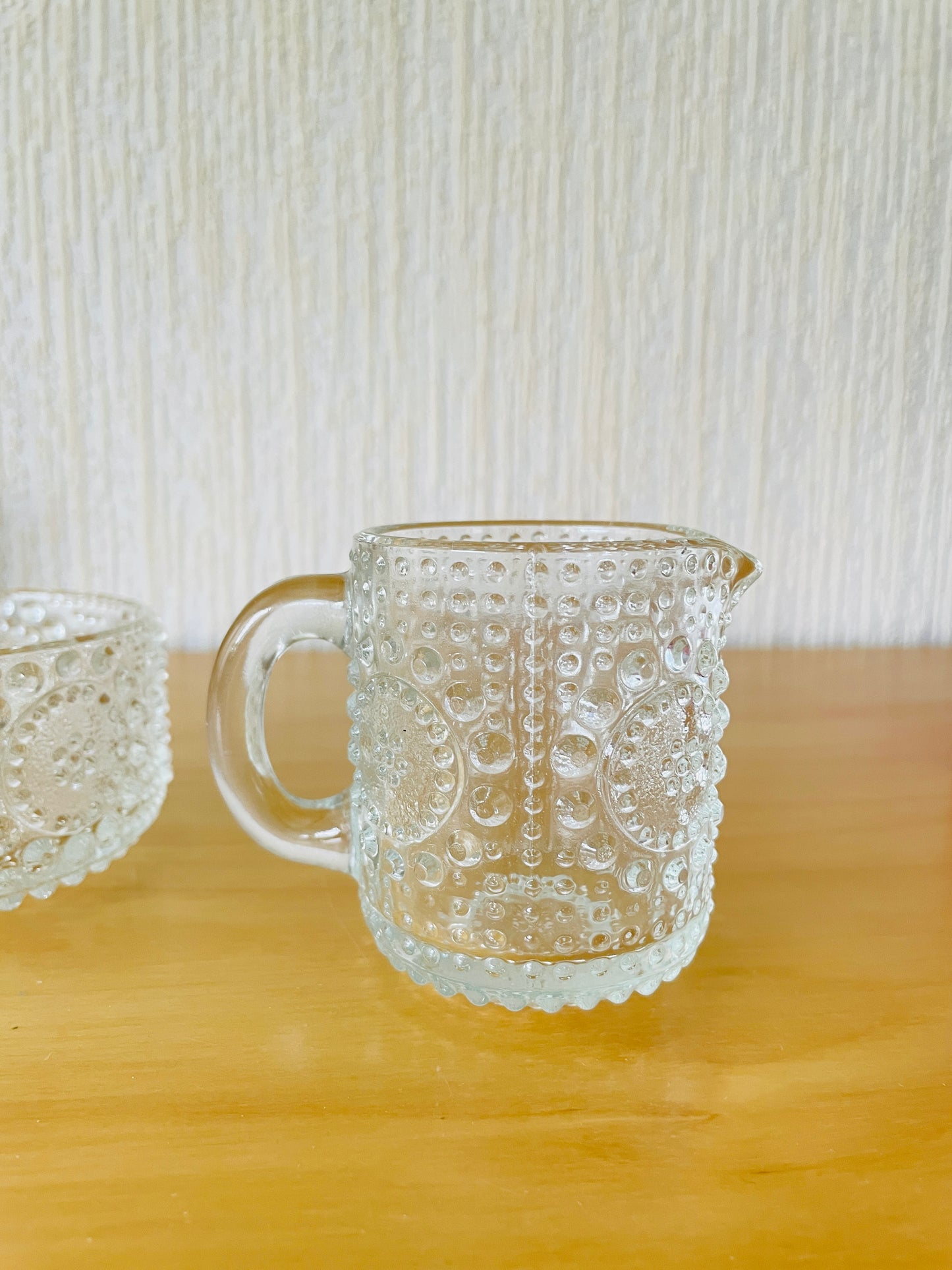 Riihimäen-Lasi/リイヒマエン-ラシ/Nanny Still/ナニー.ステイル/Grapponia/グラッポニア/クリーマー＆シュガーボウル/新品未使用品