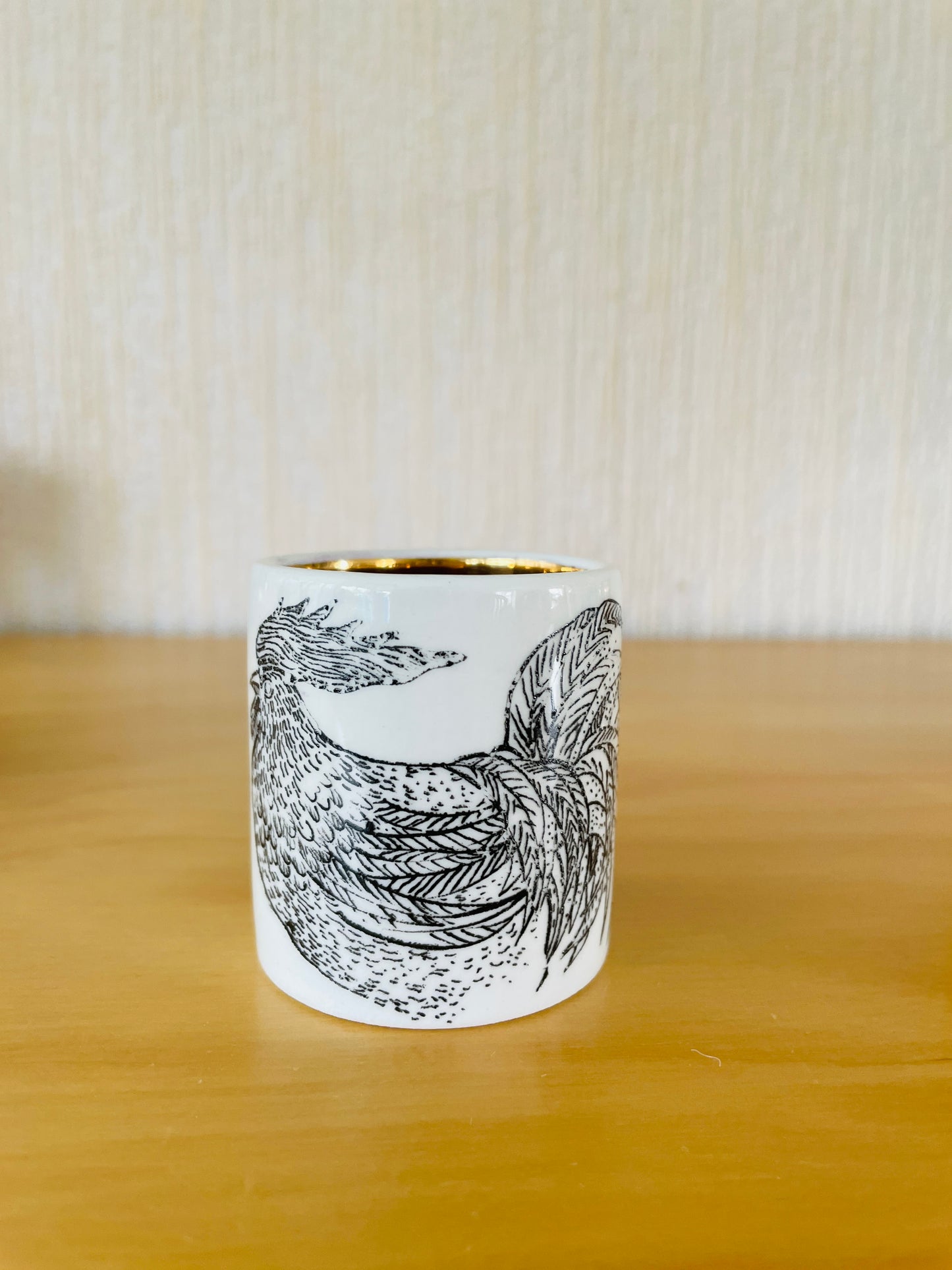 Arabia/Arabia/Gunvor Olin-Grönqvist/Gunvor Olin-Grönqvist/Rooster Egg Cup/Gold