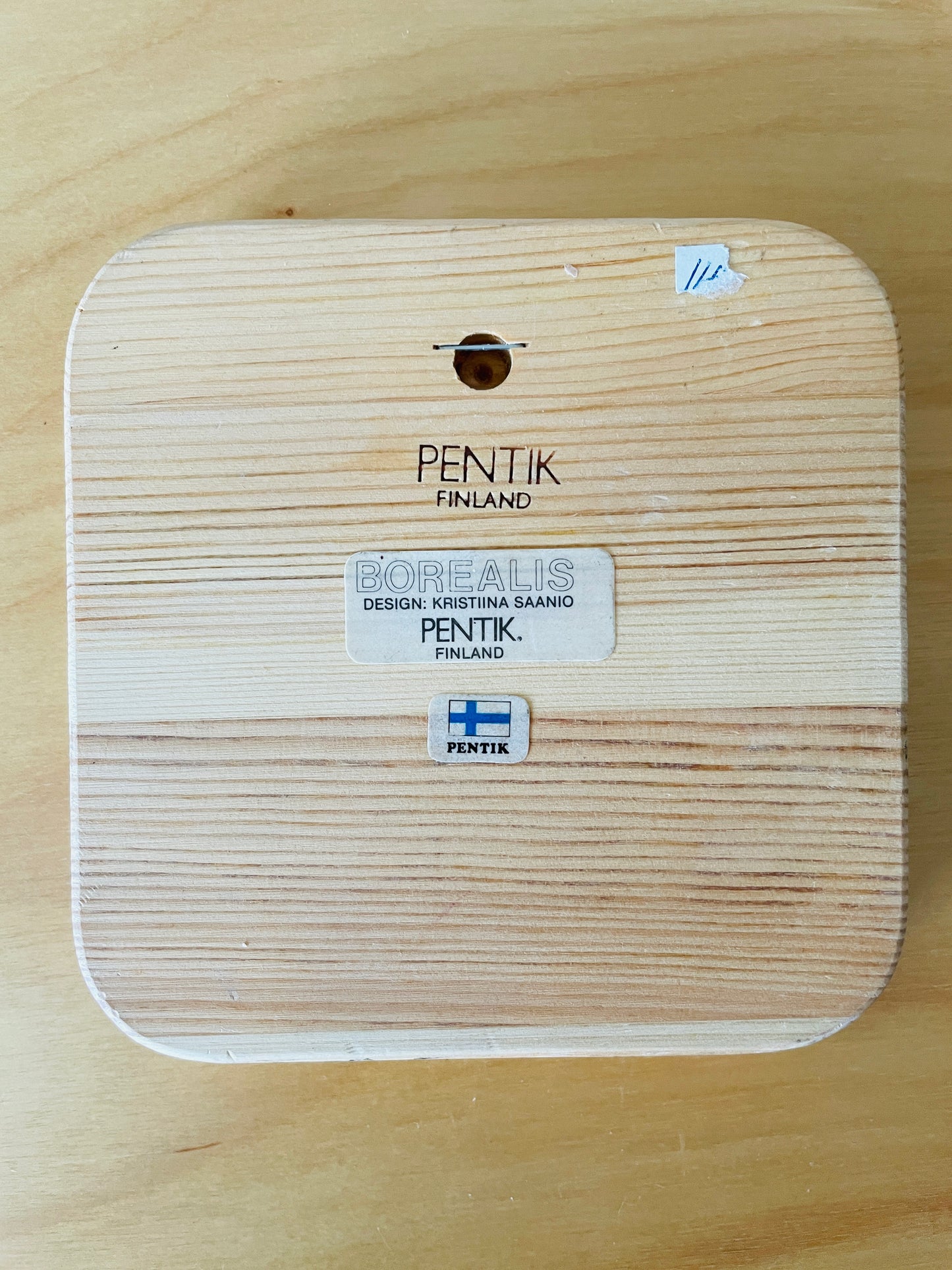 Pentik Finland/Pentik/Kristina Sannio/Kristina Sannio/Aurora Borealis/Aurora Borealis/ceramic tile with wooden frame