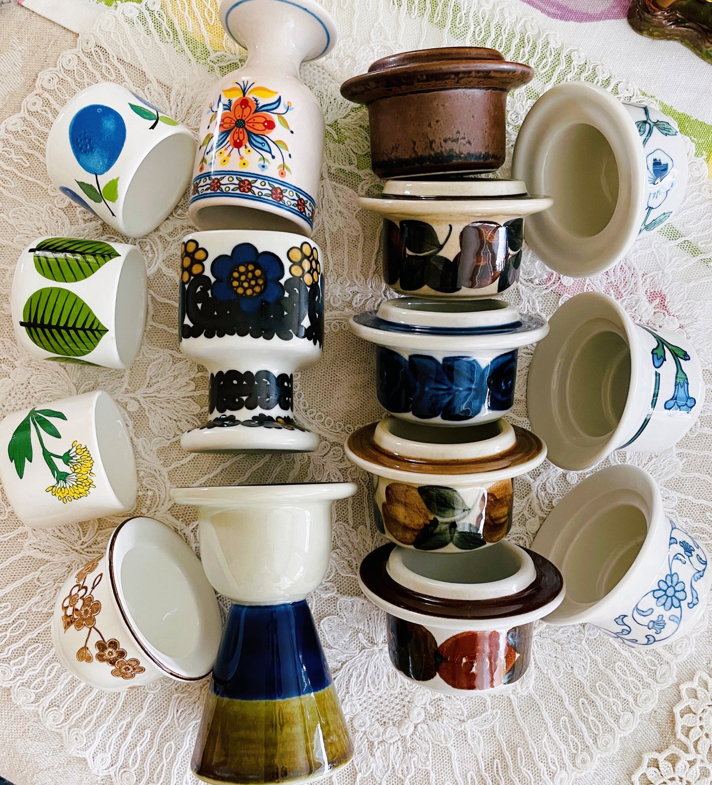 Arabia/アラビア/Anemone/アネモネ/エッグカップ