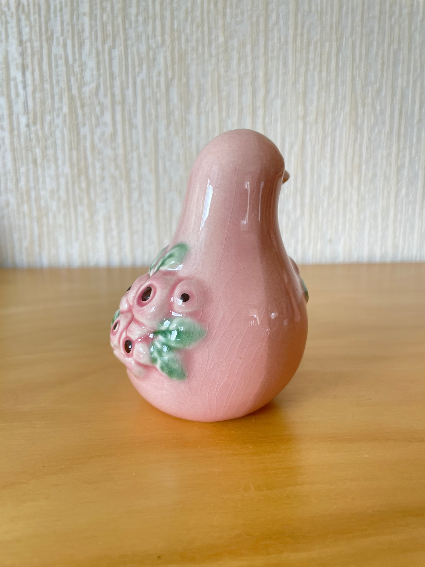 DECO/Rosa Ljung/Pastel pink floral pattern/Dove & candlestick set