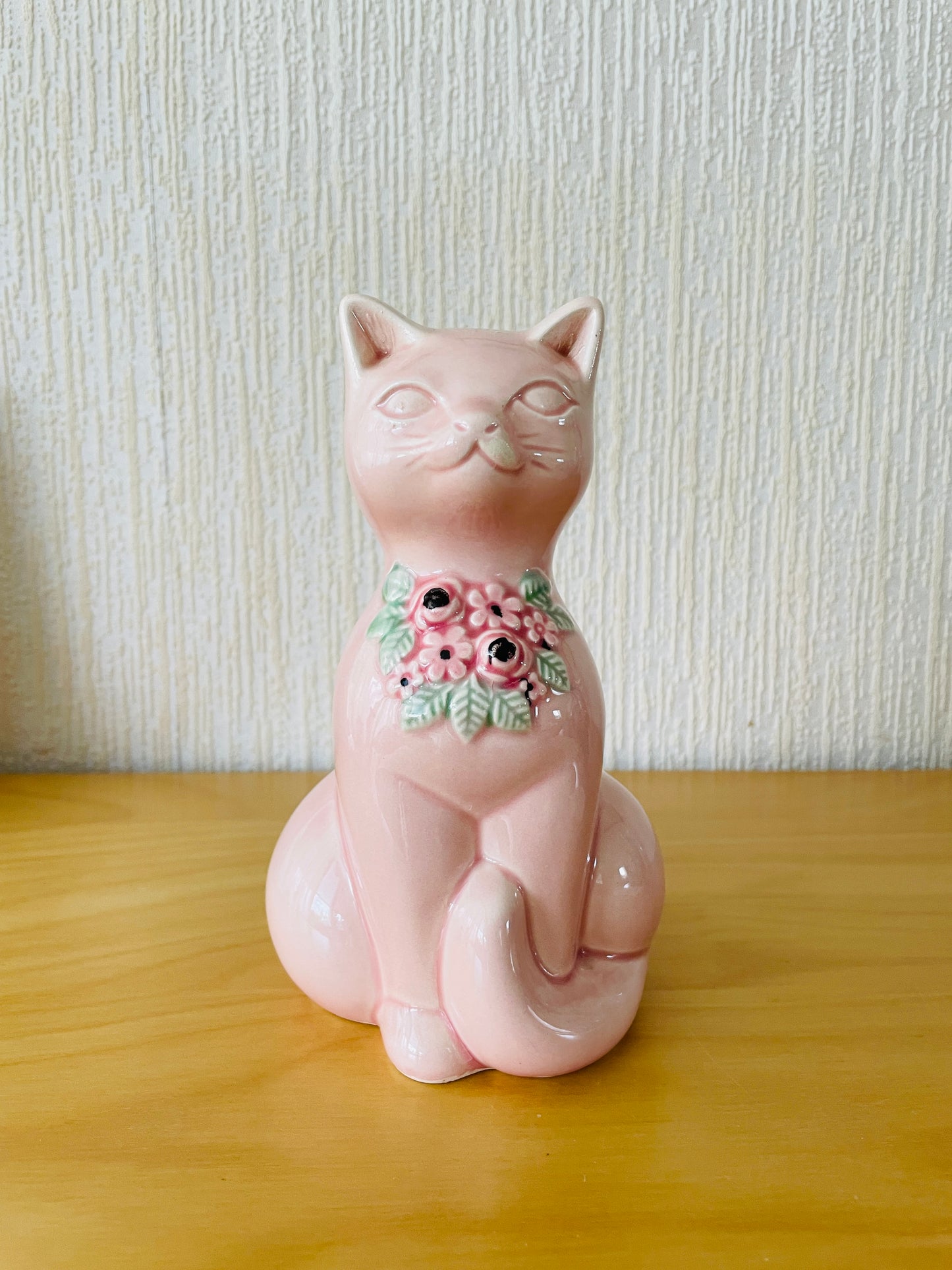Deco/デコ/Rosa Ljung/ローサ.ユング/パステルピンクの猫ちゃん/20cm