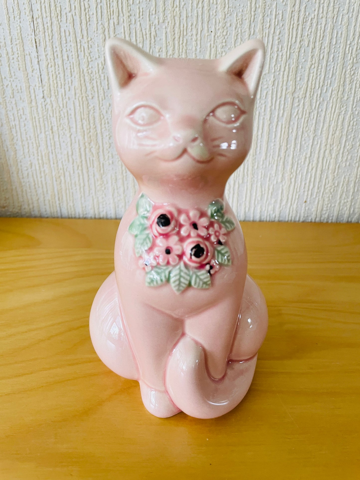 Deco/デコ/Rosa Ljung/ローサ.ユング/パステルピンクの猫ちゃん/20cm