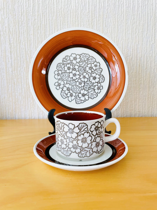 Gefle/ゲフレ/Agneta/アグネータ/カップ&ソーサー、プレート/3点セット