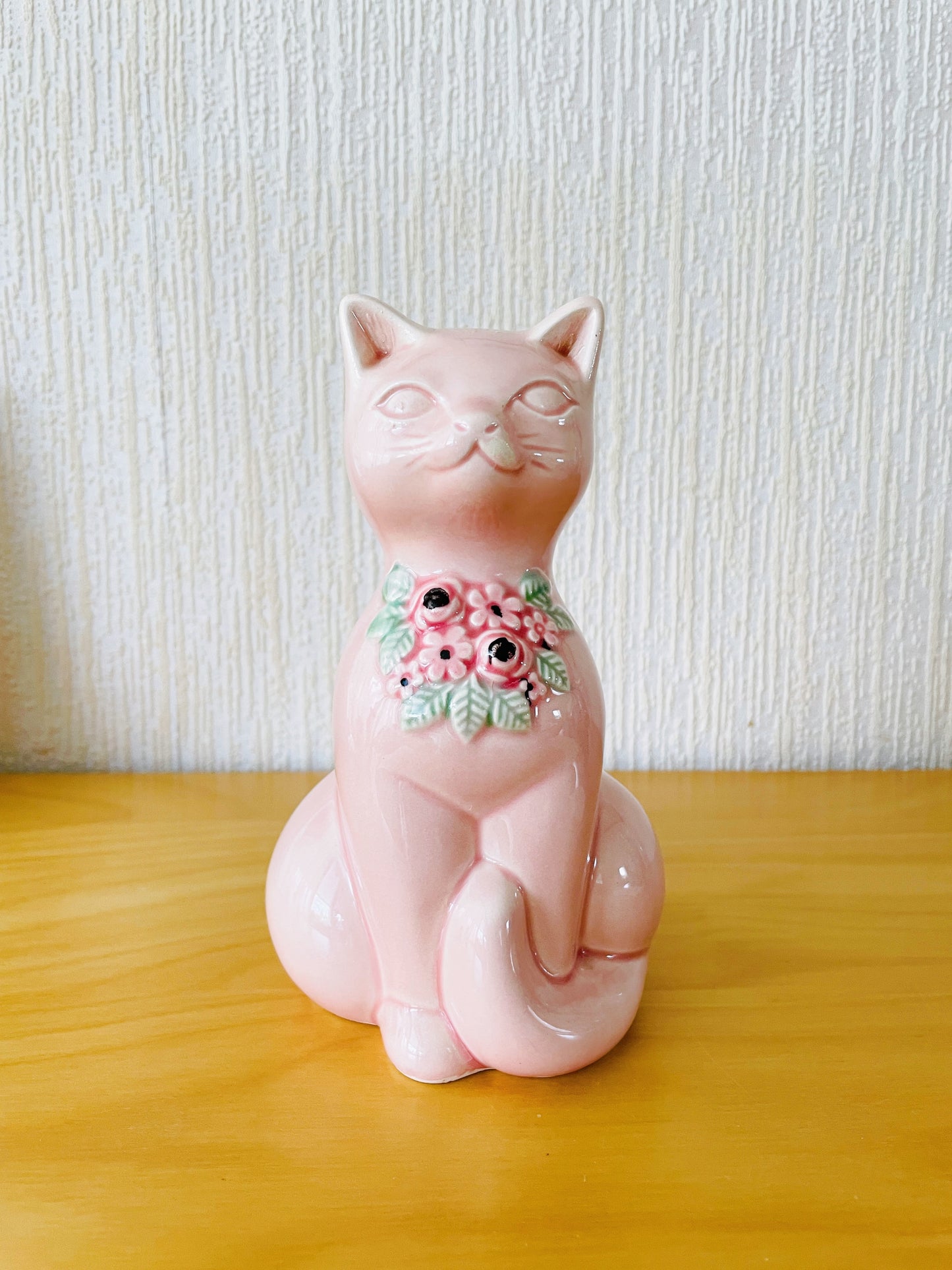 Deco/デコ/Rosa Ljung/ローサ.ユング/パステルピンクの猫ちゃん/20cm
