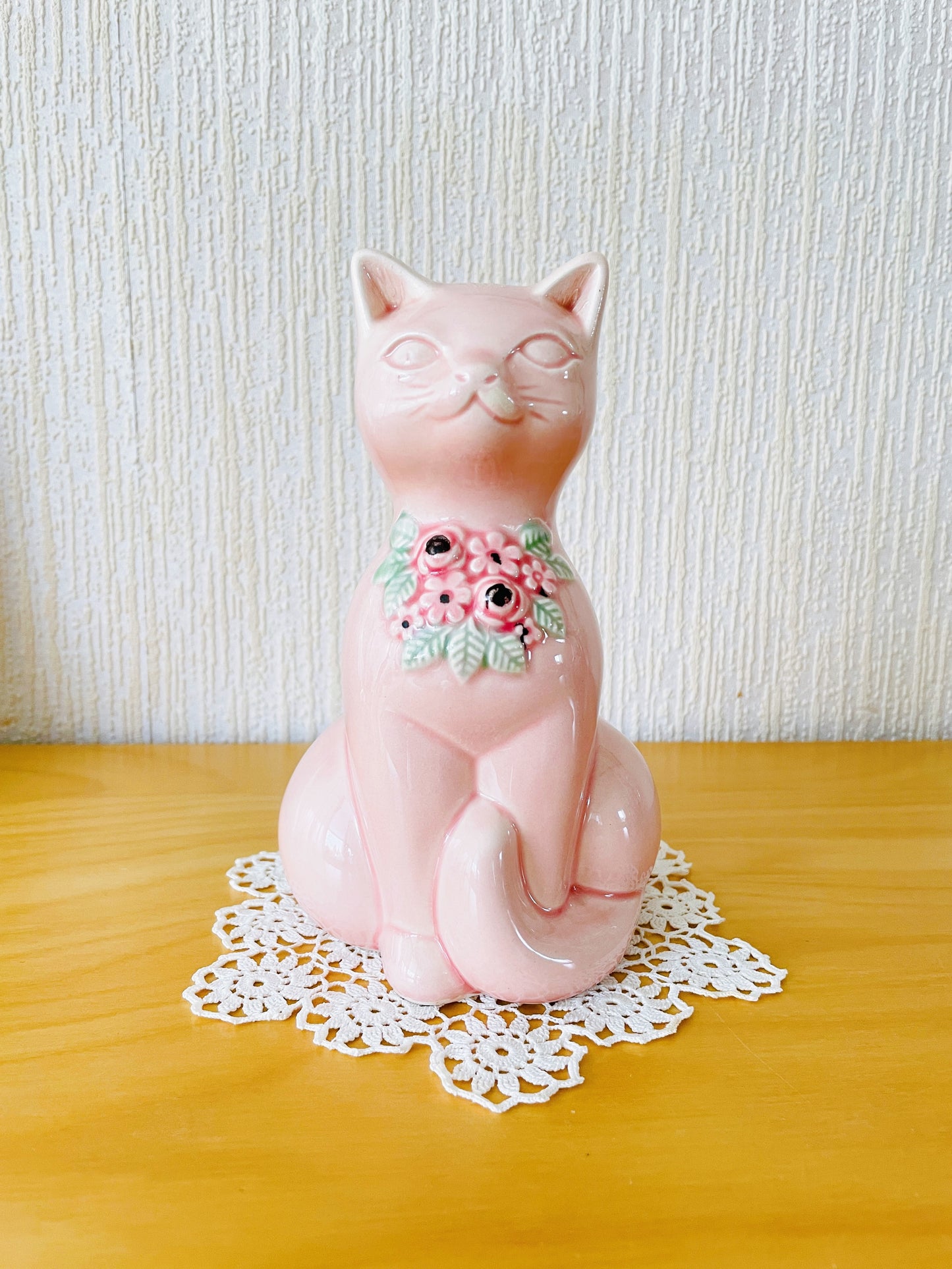 Deco/デコ/Rosa Ljung/ローサ.ユング/パステルピンクの猫ちゃん/20cm