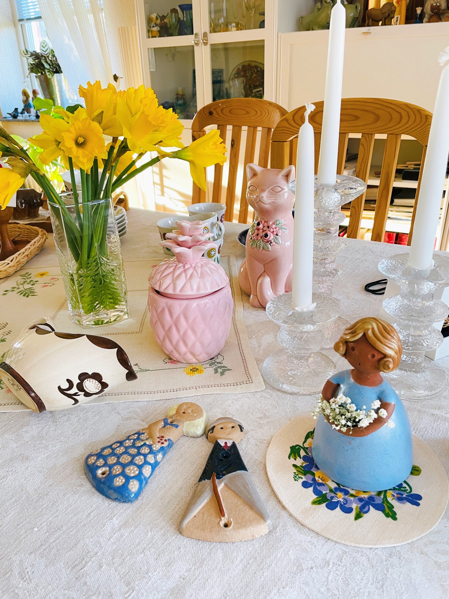 Elbogen Keramik/Flower Girl/Pastel Blue