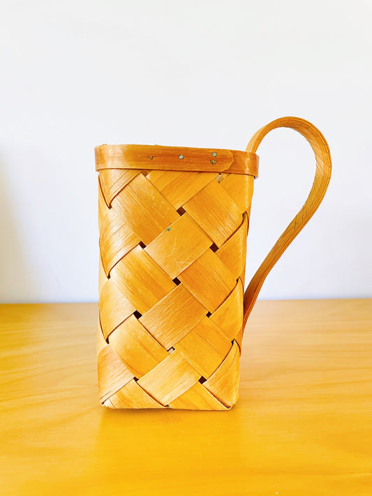 Traditional Nordic Handicraft/Spånkorg/Våmhus/Våmhus/Single Handle/Flower Vase