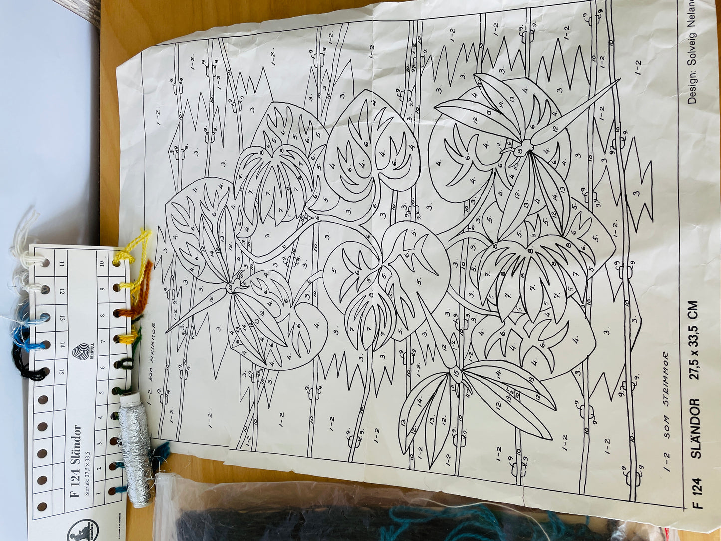 北欧伝統手芸/ハンドメイド北欧手芸キット/フレミッシュ織/Sländor/トンボ/27,5cm x 33,5cm