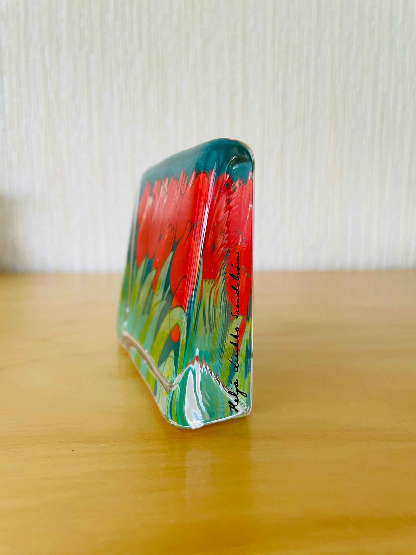 iittala/イッタラ/Helja Liukko-Sundström/ヘルヤ リウッコ スンドストローム/チューリップのガラスのオブジェ
