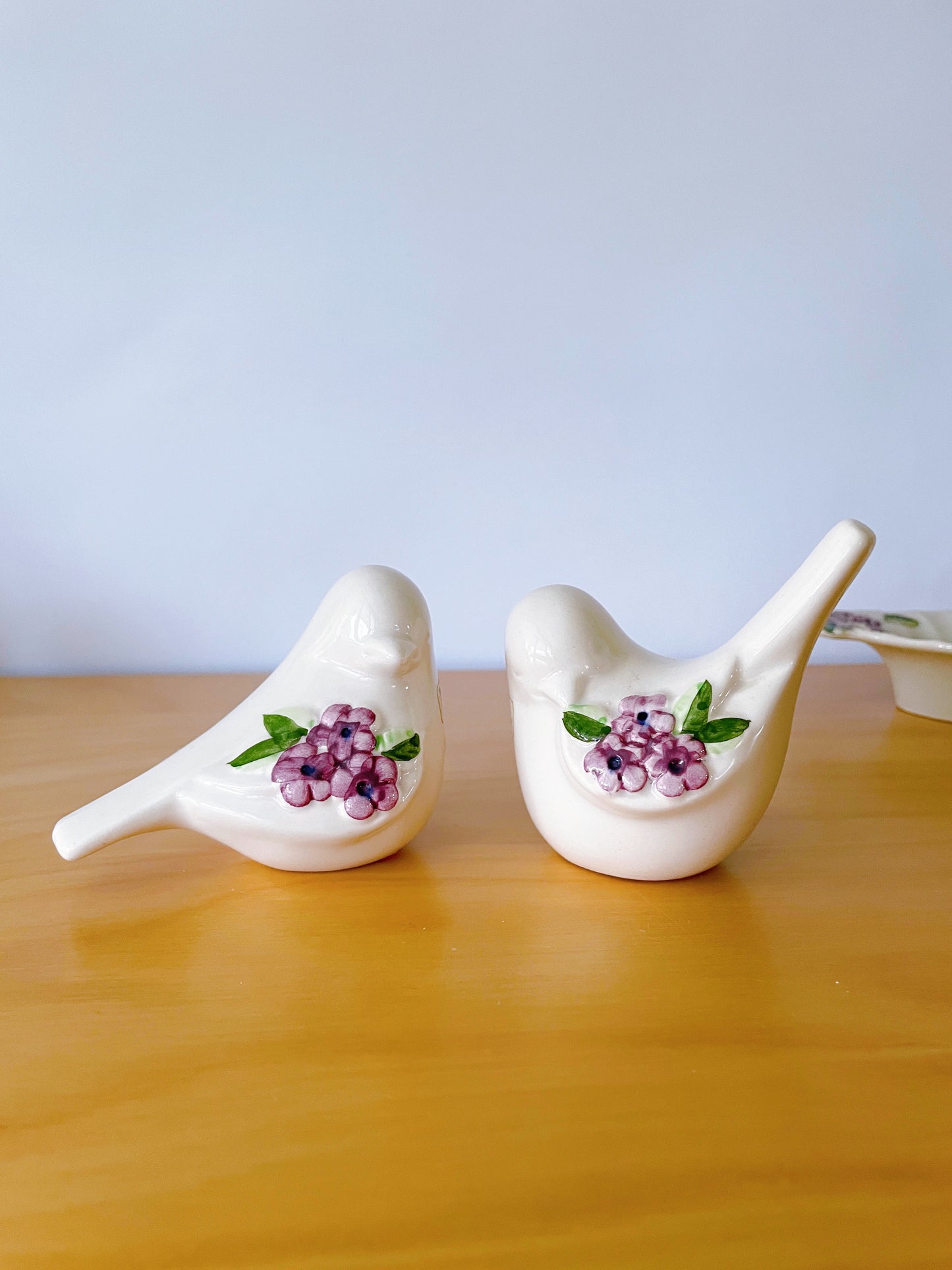 Deco/デコRosa Ljung/ローサ.ユング/ペアの小鳥＆小皿の3点セット