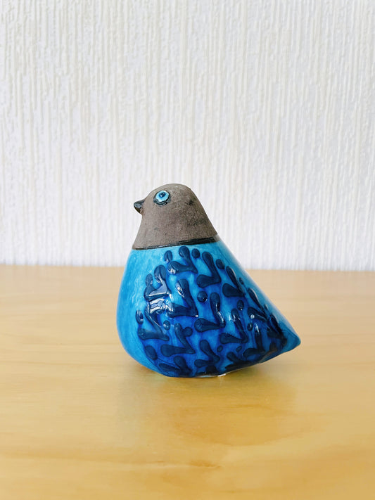 Rörstrand/ロールストランド/Inger Persson/インギャ.パーソン/アトリエメイド/ターコイズブルーの鳥さん