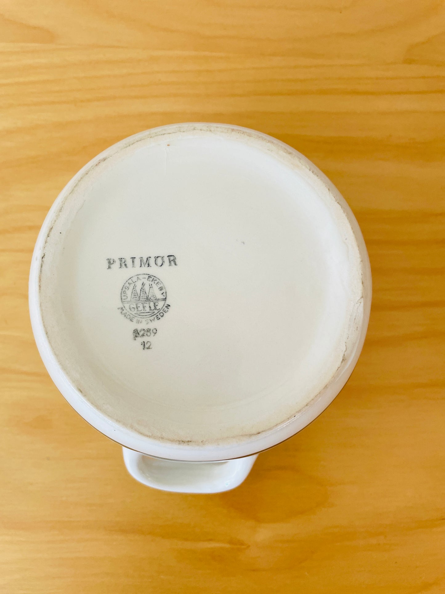 Uppsala Ekeby Gefle/ウプサラ.エケビ.ゲフレー/Primor/プリモー/ジャムポット両ハンドル、蓋付き