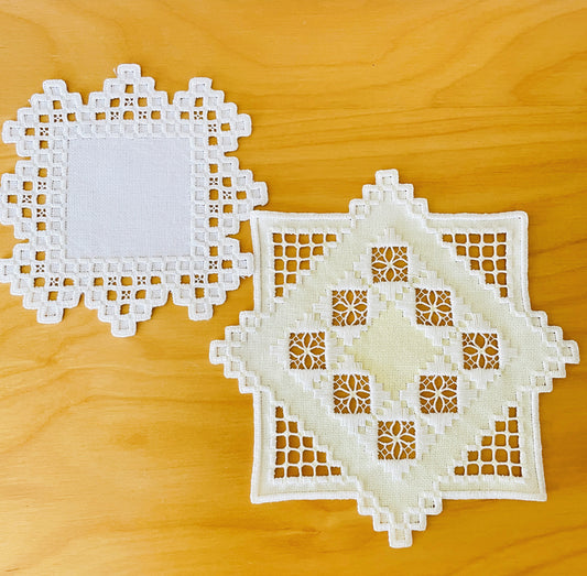 北欧手工芸/ハタンガー刺繍/クロス/2枚セット