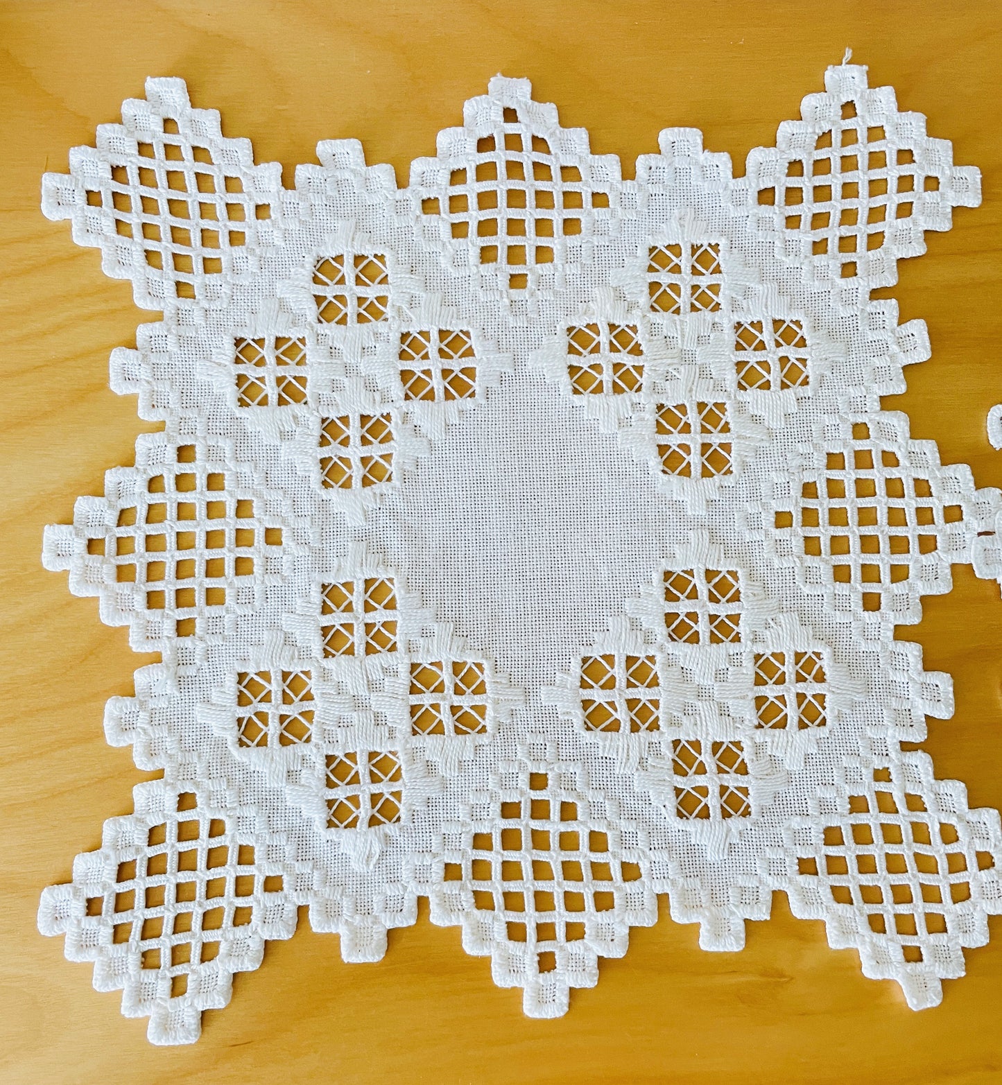 北欧手工芸/ハタンガー刺繍/テーブルクロス/2枚セット