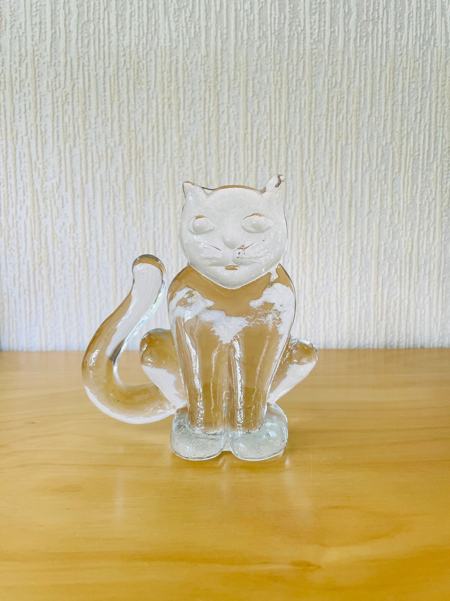 Boda/ボーダ/Bertil Vallien/バーテイルバリエン/クリスタルガラスのネコのオブジェ/大