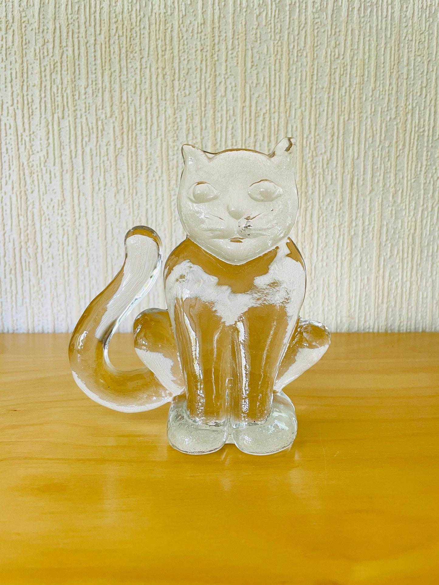 Boda/ボーダ/Bertil Vallien/バーテイルバリエン/クリスタルガラスのネコのオブジェ/大