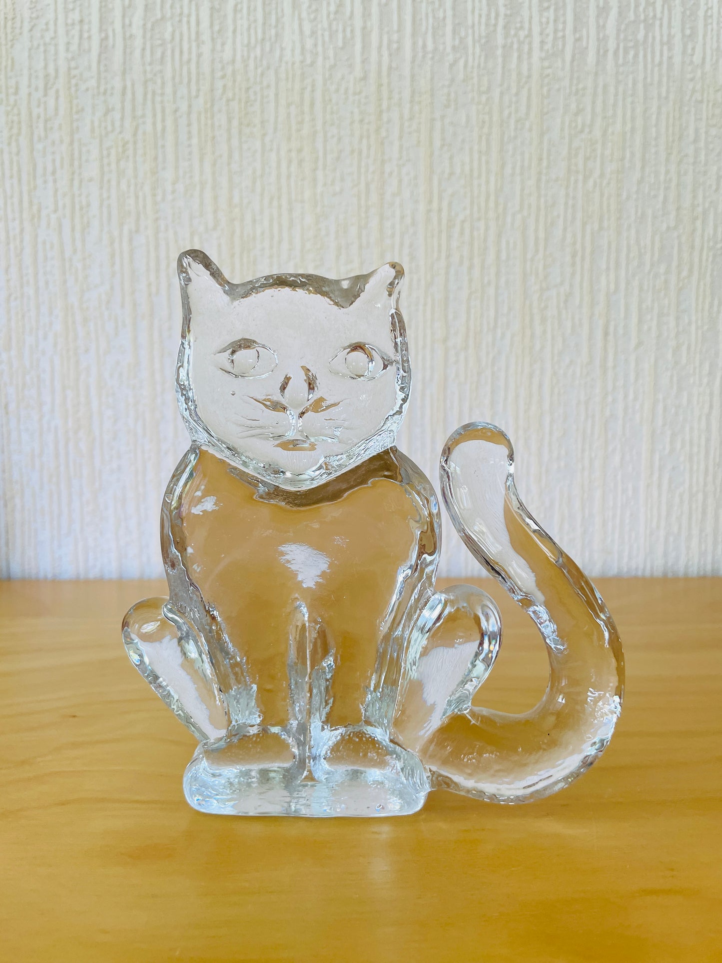 Boda/ボーダ/Bertil Vallien/バーテイルバリエン/クリスタルガラスのネコのオブジェ/大