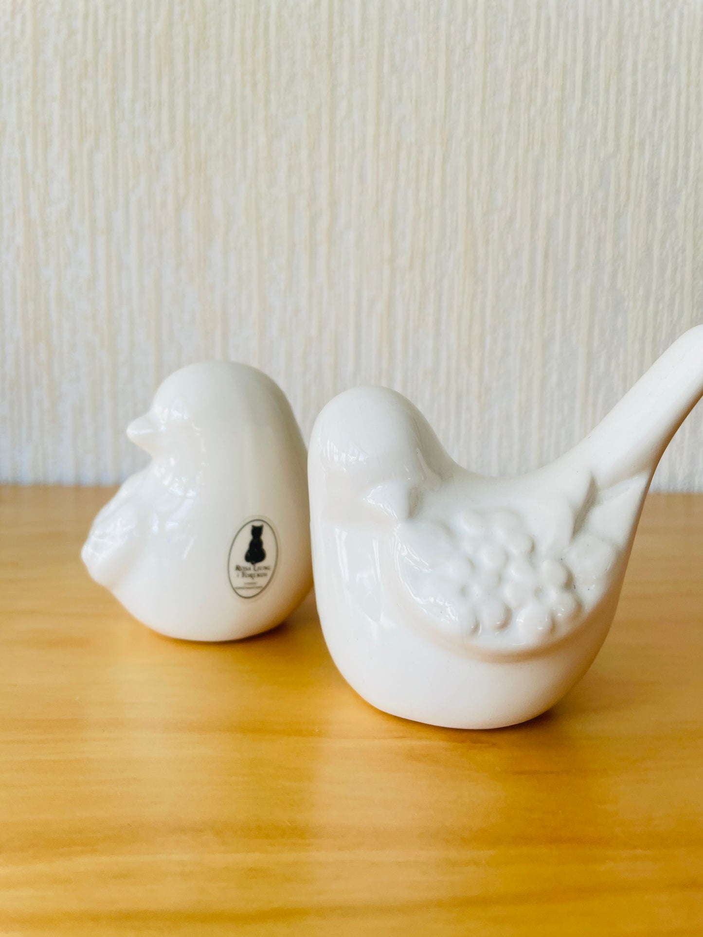 Deco/デコ/Rosa Ljung/ローサ.ユング/２羽の小鳥のオブジェ/ホワイト