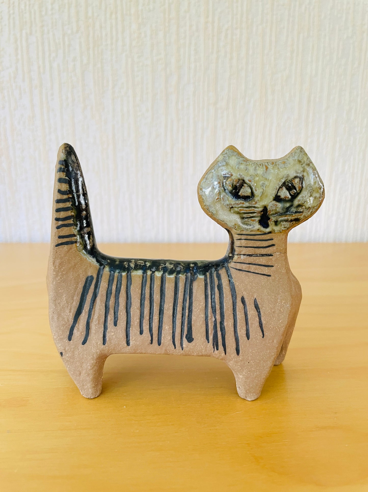 Gustavsberg/グスタフスベリ/Lisa Larson/リサ ラーソン/Lilla Zoo/小さな動物シリーズ/立ち猫/訳あり