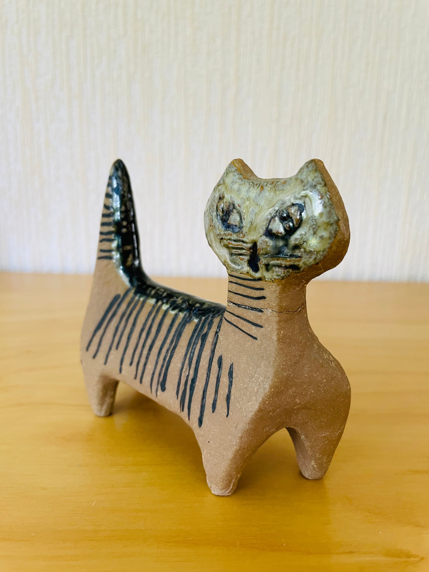 Gustavsberg/グスタフスベリ/Lisa Larson/リサ ラーソン/Lilla Zoo/小さな動物シリーズ/立ち猫/訳あり