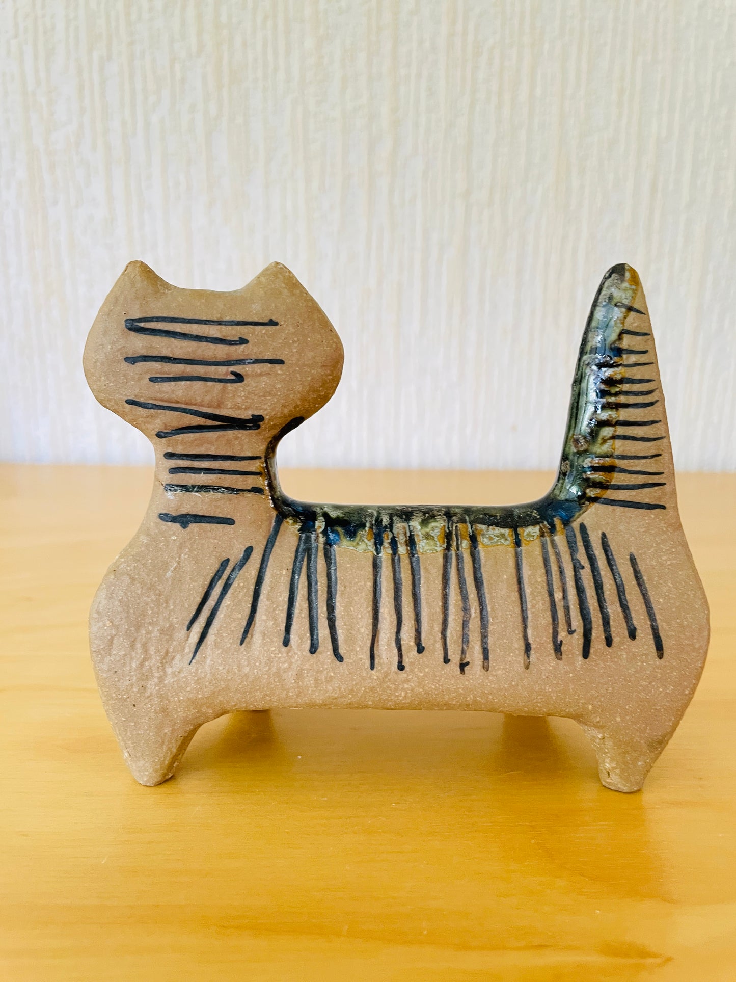 Gustavsberg/グスタフスベリ/Lisa Larson/リサ ラーソン/Lilla Zoo/小さな動物シリーズ/立ち猫/訳あり