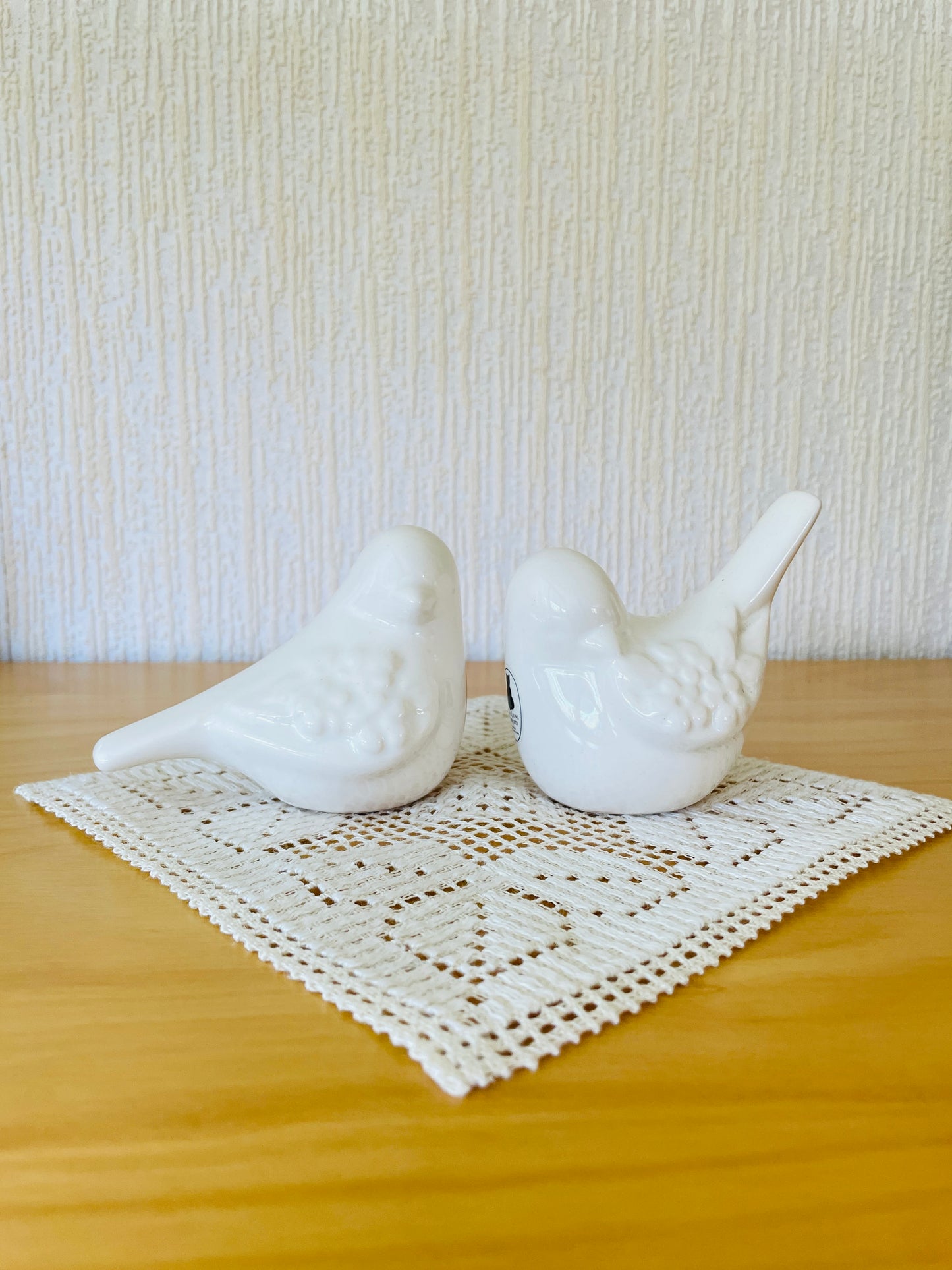 Deco/デコ/Rosa Ljung/ローサ.ユング/２羽の小鳥のオブジェ/ホワイト