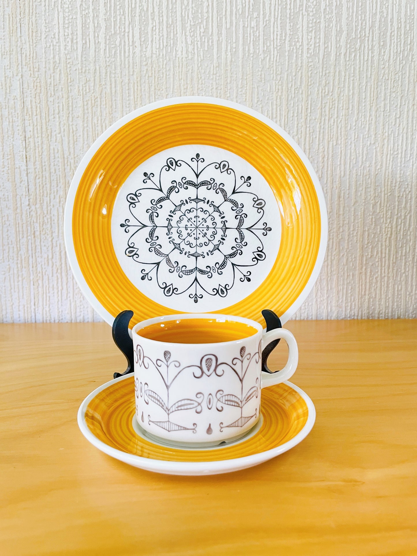Uppsala Ekeby Gefle/ウプサラ.エケビー/ゲフレ/マリア/カップ&ソーサー＆プレート3点セット/19cm