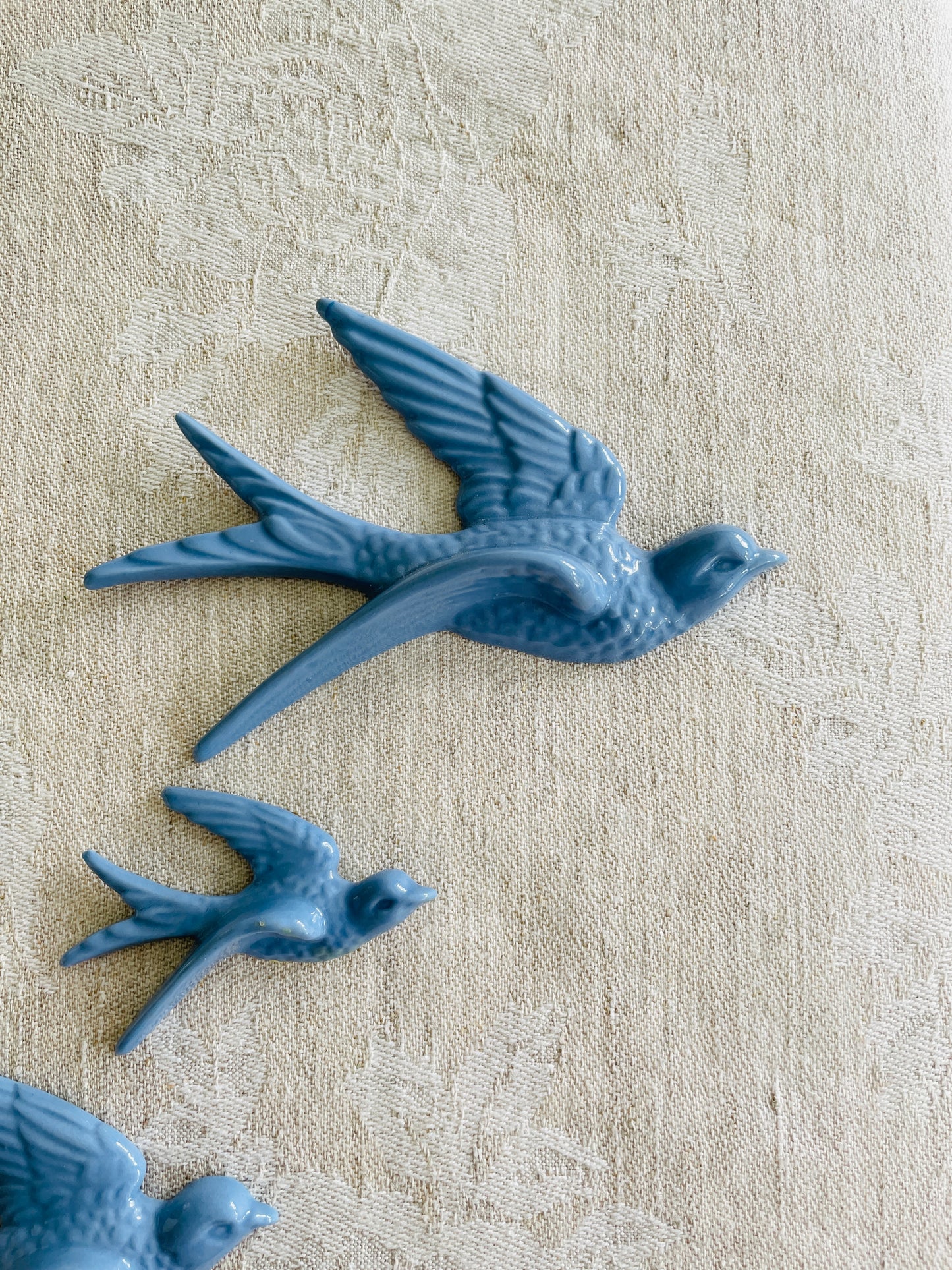 北欧ヴィンテージ/ツバメの壁飾り/４羽セット