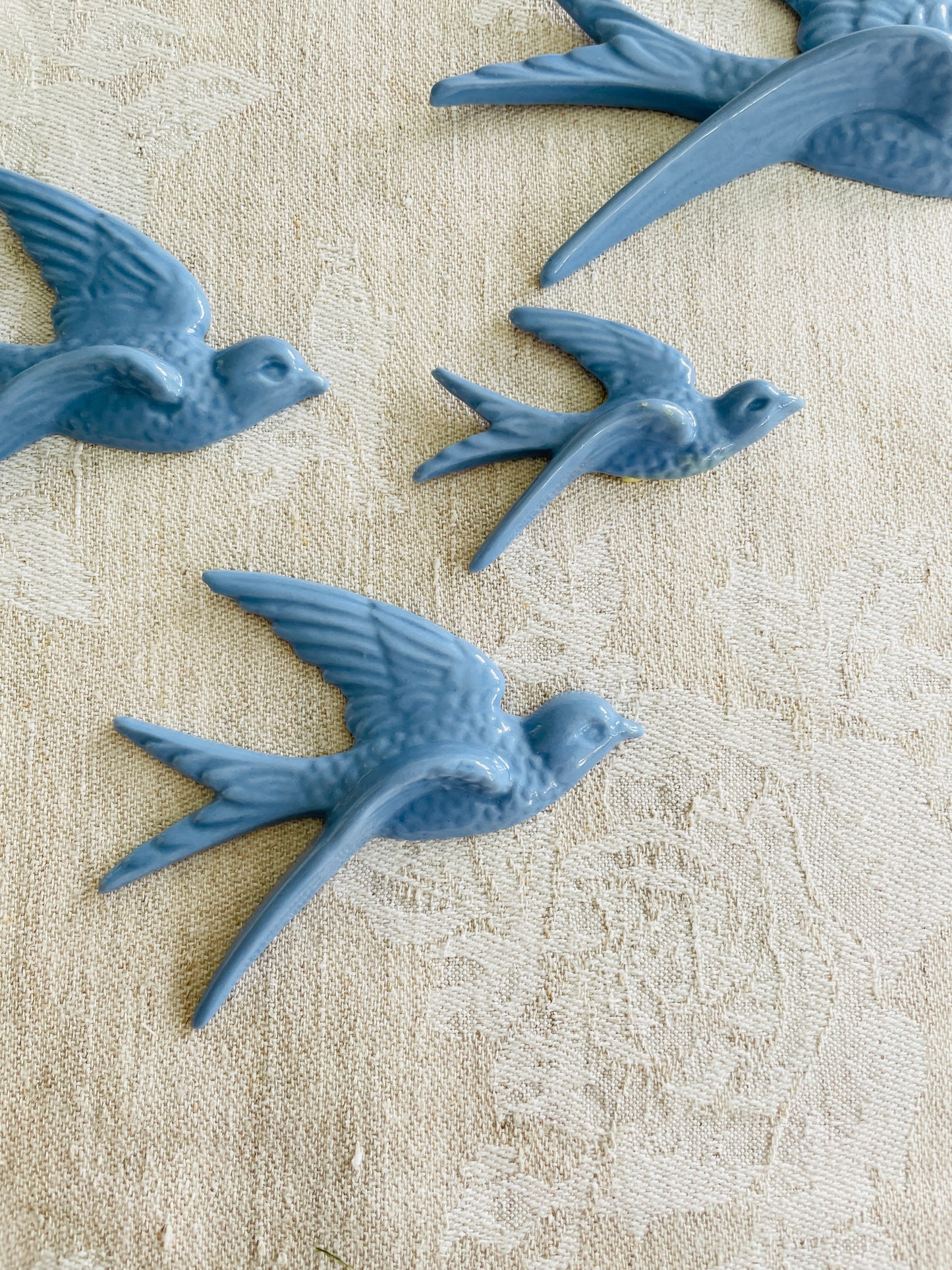 北欧ヴィンテージ/ツバメの壁飾り/４羽セット