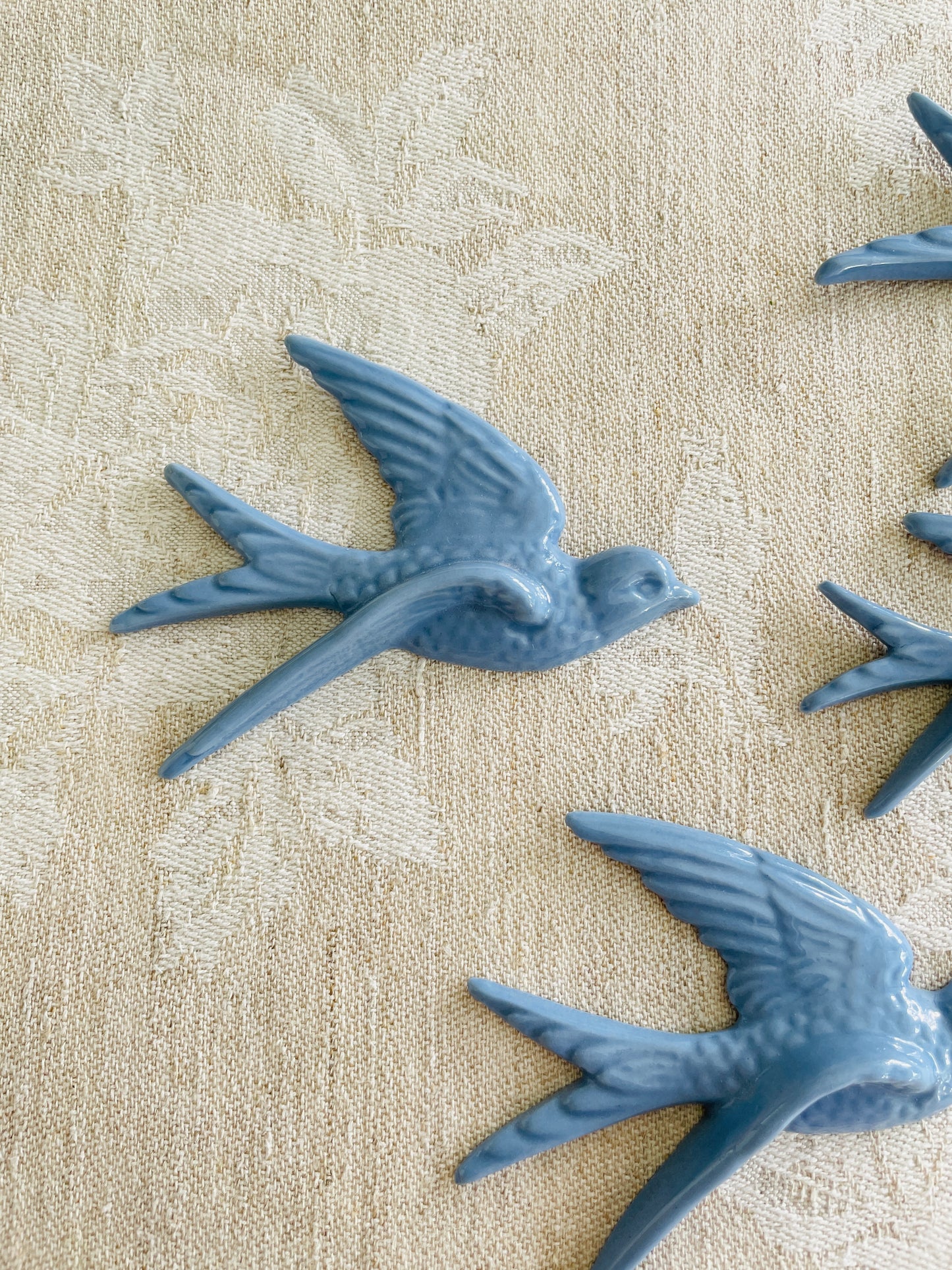 北欧ヴィンテージ/ツバメの壁飾り/４羽セット
