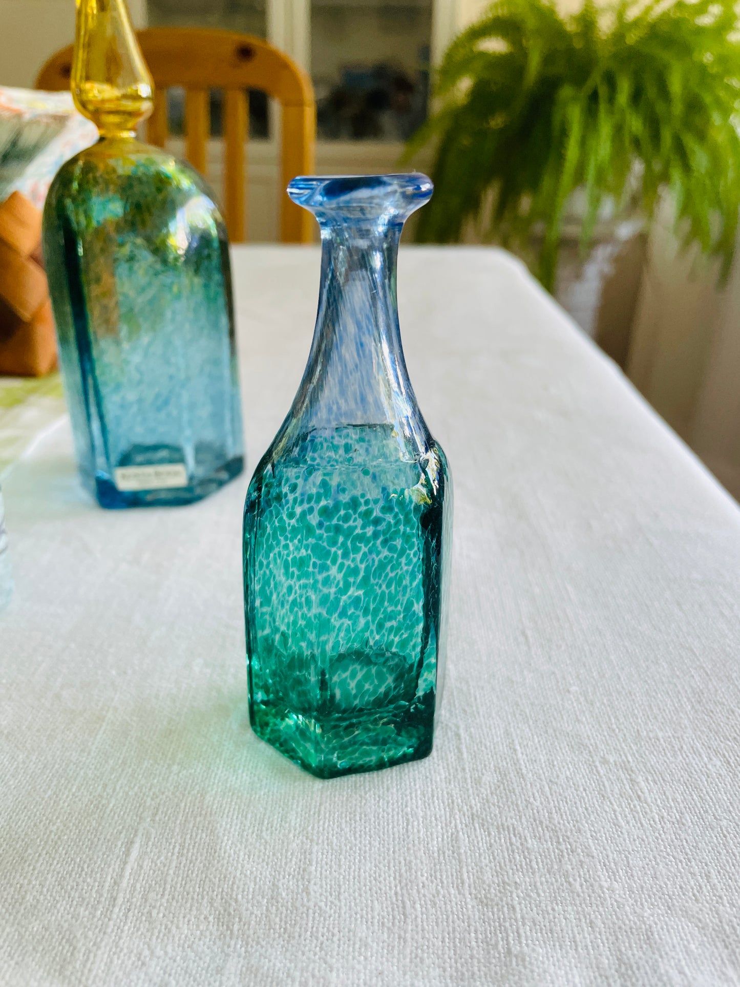 Boda/ボーダ/ハンドメイド/Miniatyr Flaska/ガラスのベース/ミニチュア/H: 11cm