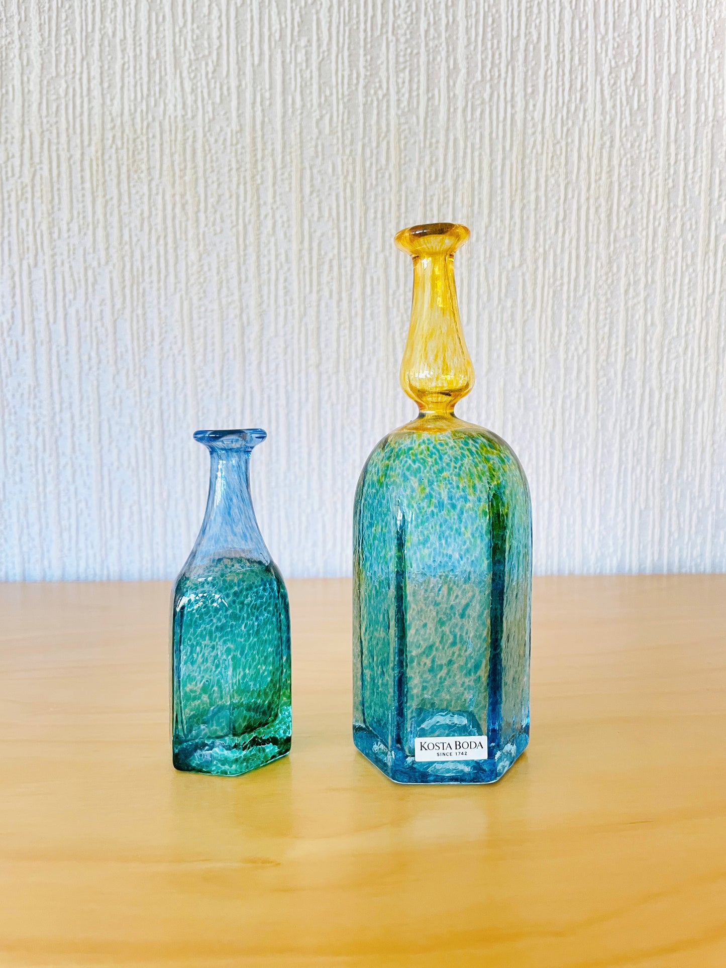 Boda/ボーダ/ハンドメイド/Miniatyr Flaska/ガラスのベース/ミニチュア/H: 11cm