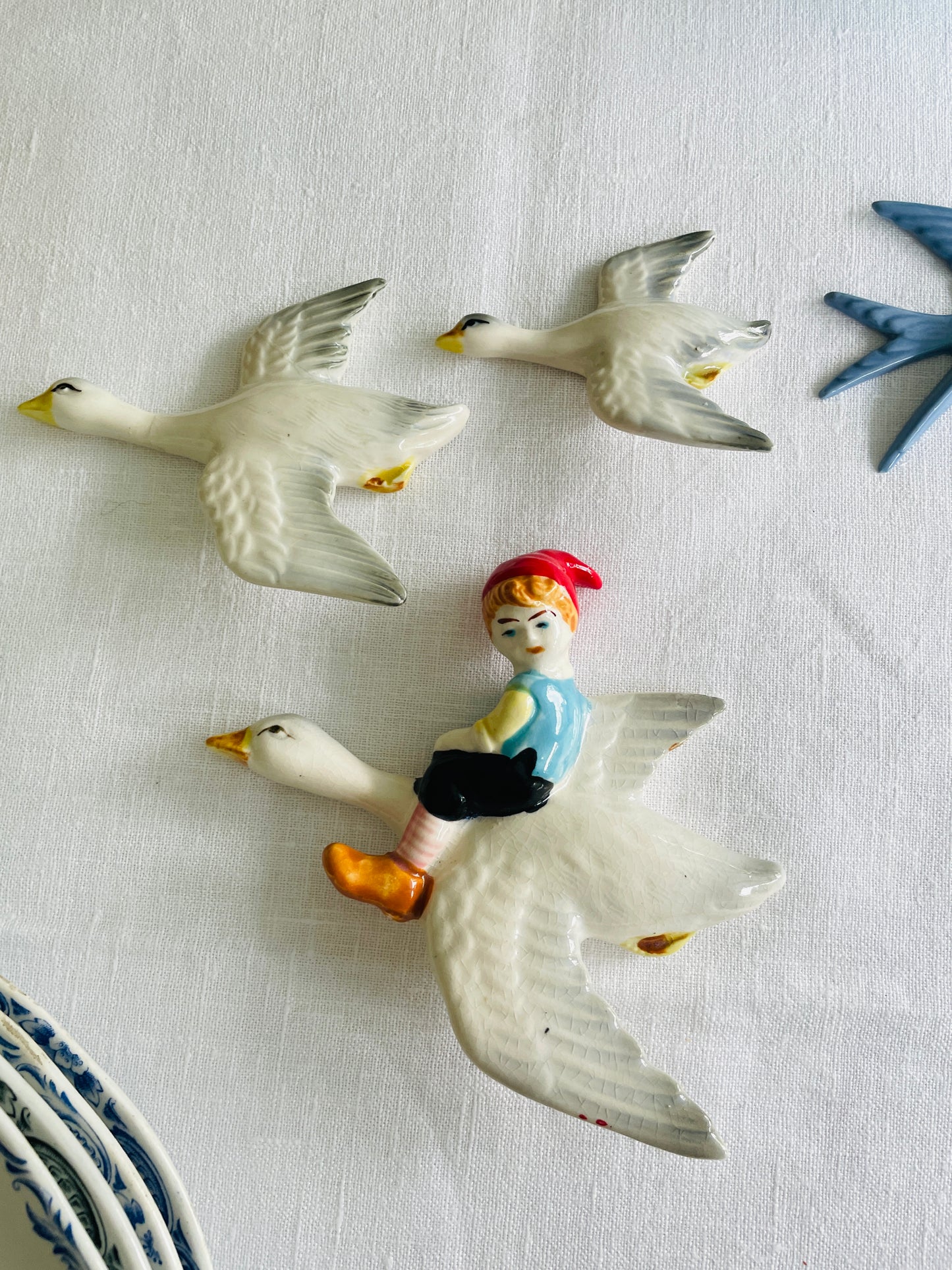 北欧ヴィンテージ/Nils Holgersson/ニルスのふしぎな旅/壁飾り/3個セット