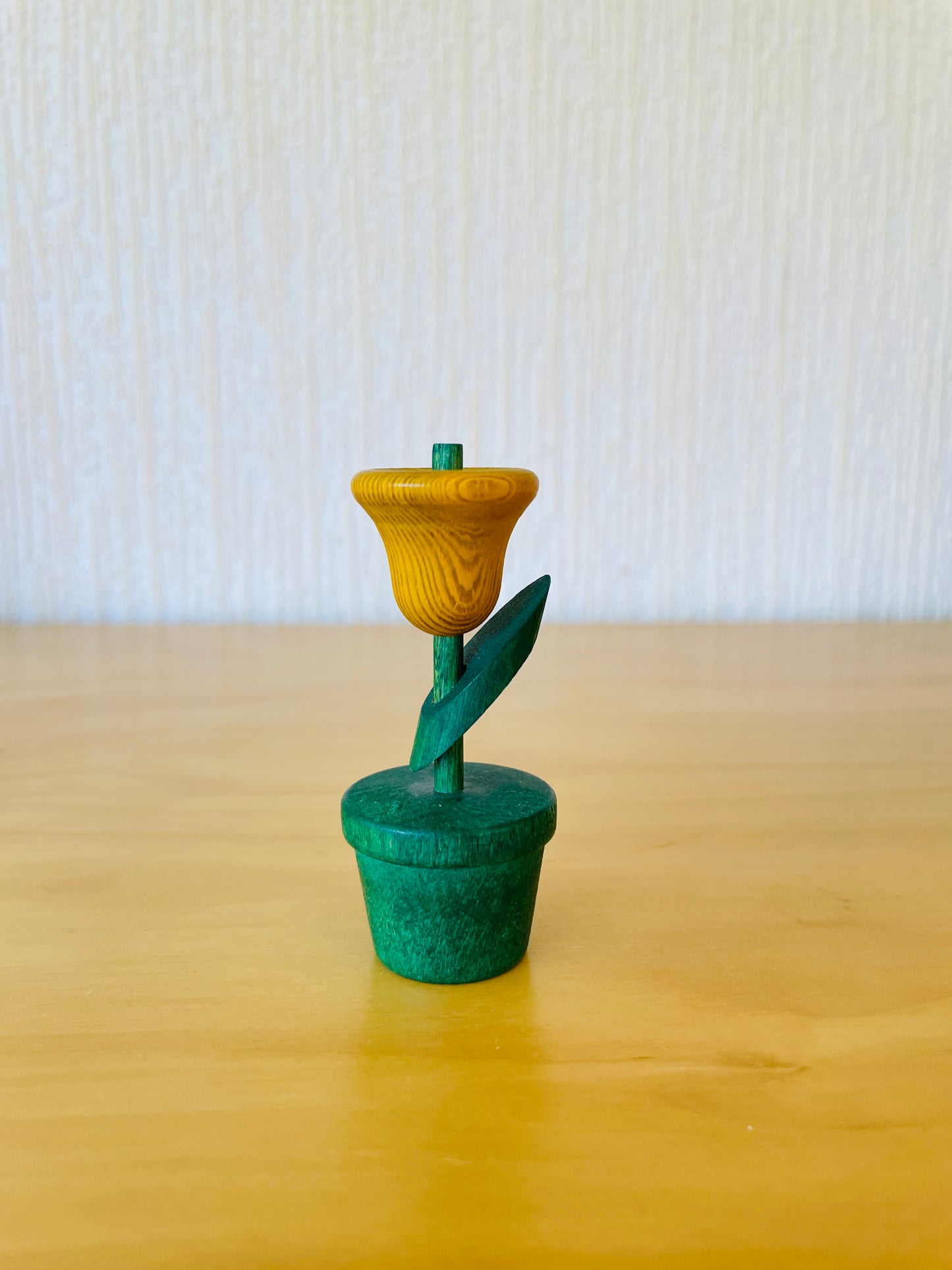 Aarikka/アーリッカ/チューリップのオブジェ/木製/イエロー