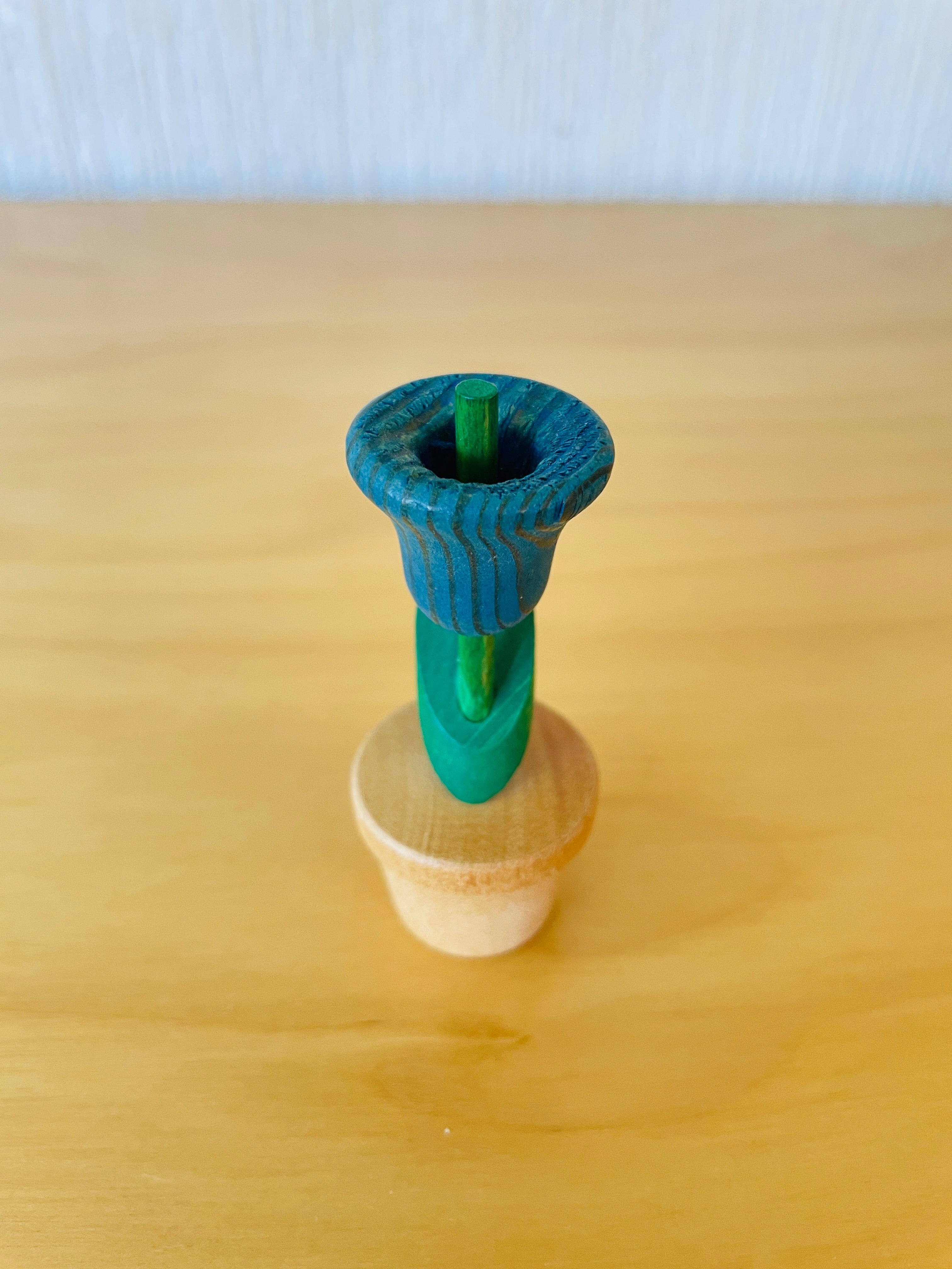 Aarikka/アーリッカ/チューリップのオブジェ/木製/ブルーxナチュラル