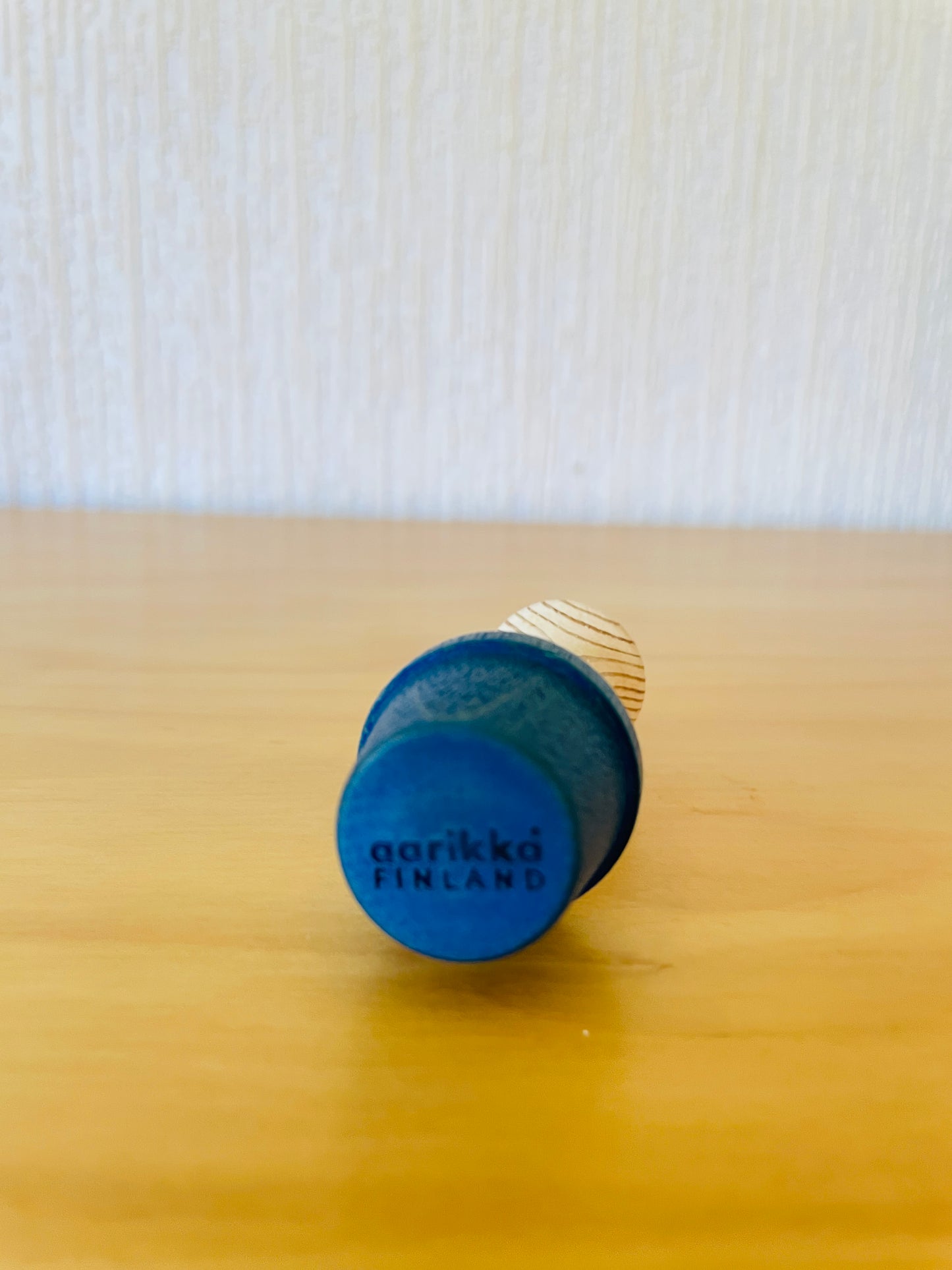 Aarikka/アーリッカ/チューリップのオブジェ/木製/ナチュラルxブルー